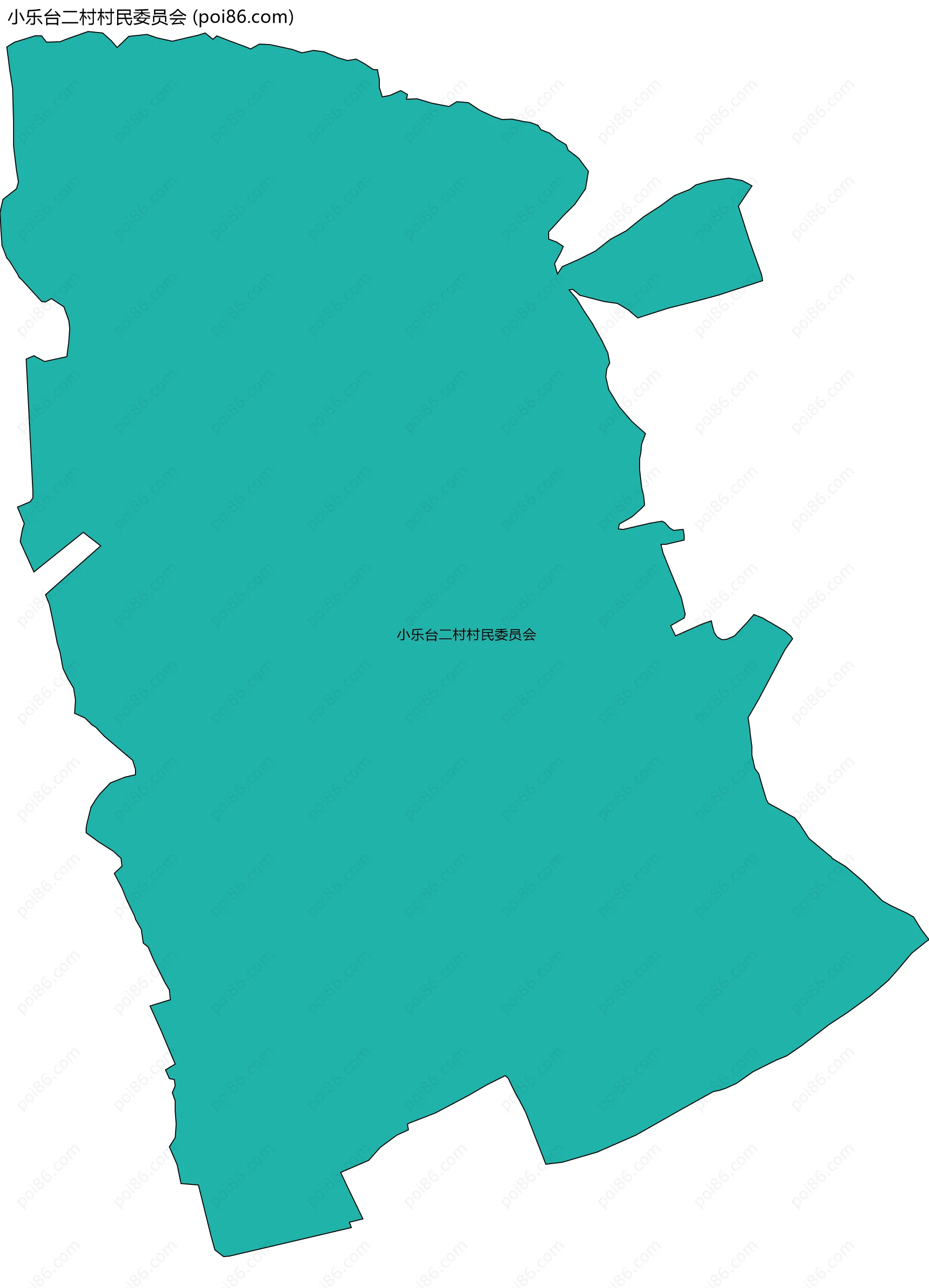 小乐台二村村民委员会边界地图