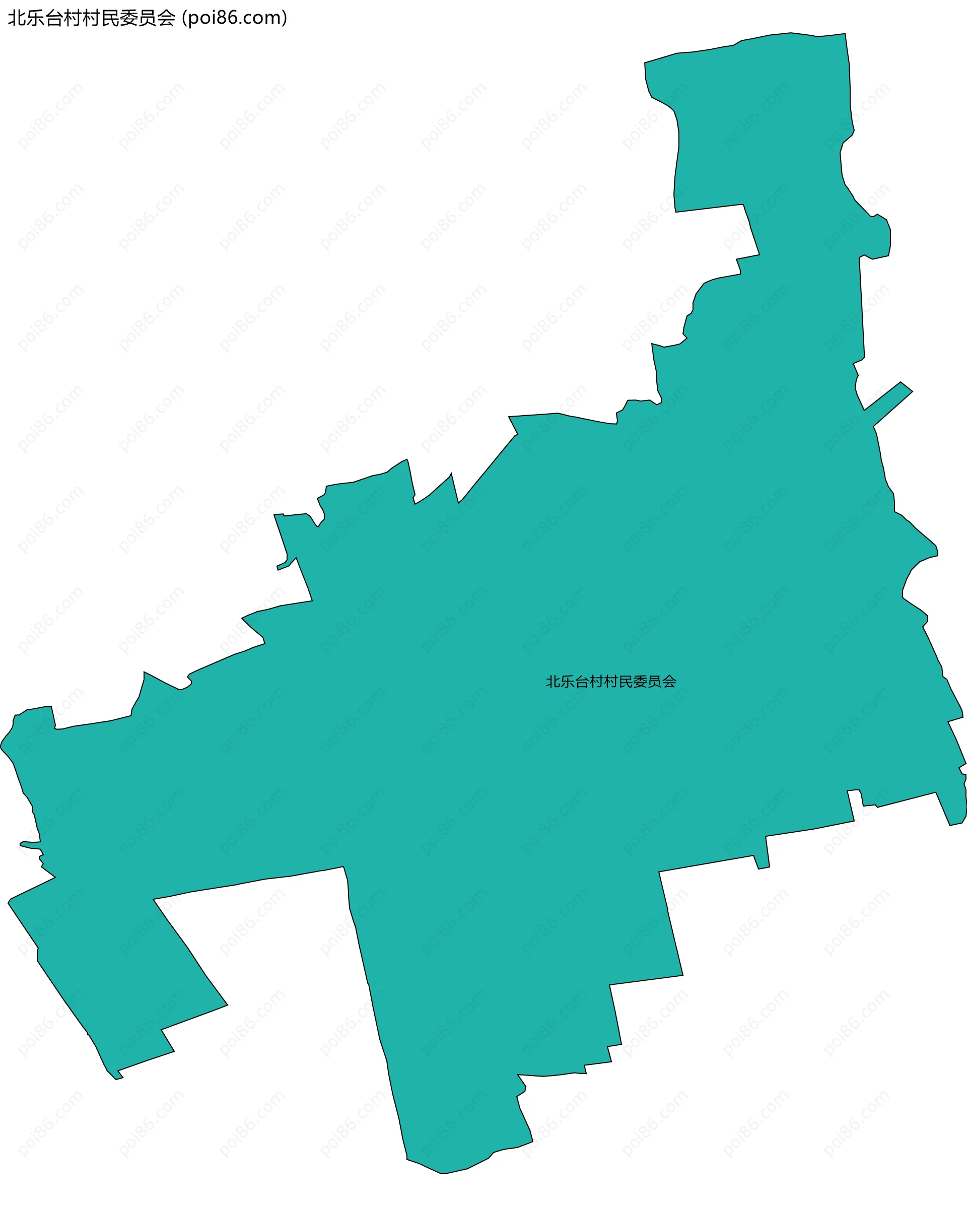 北乐台村村民委员会边界地图