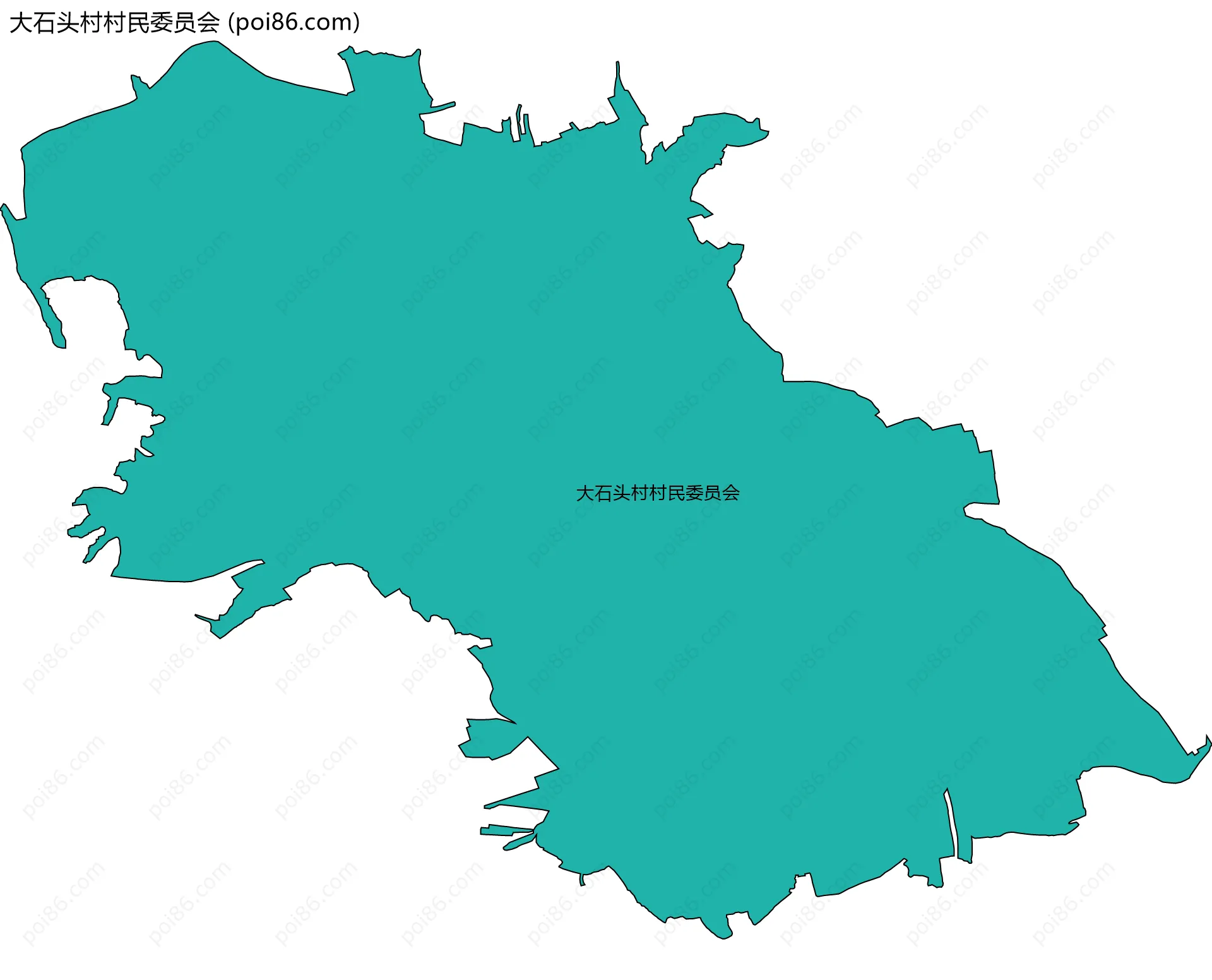 大石头村村民委员会边界地图