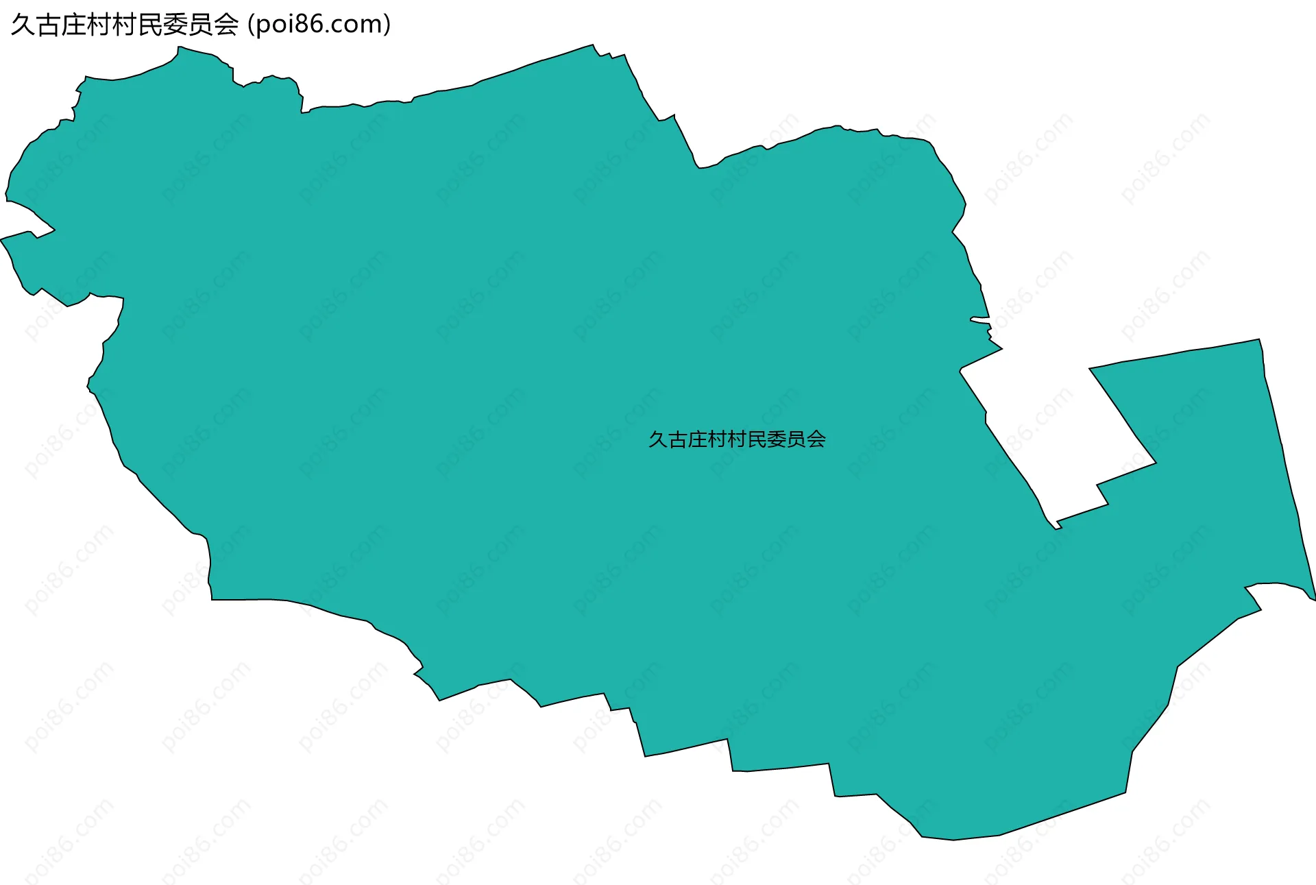 久古庄村村民委员会边界地图