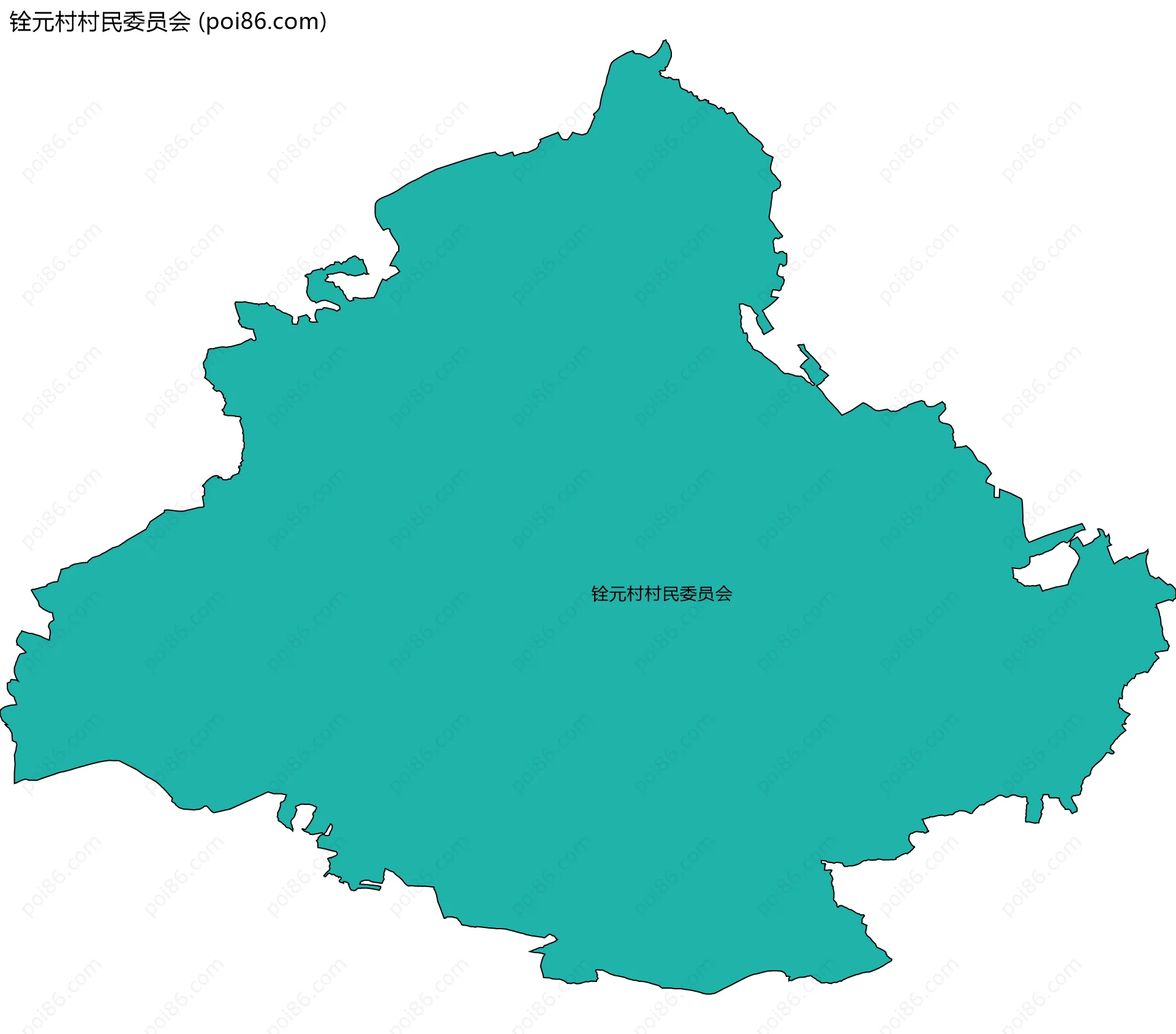 铨元村村民委员会边界地图