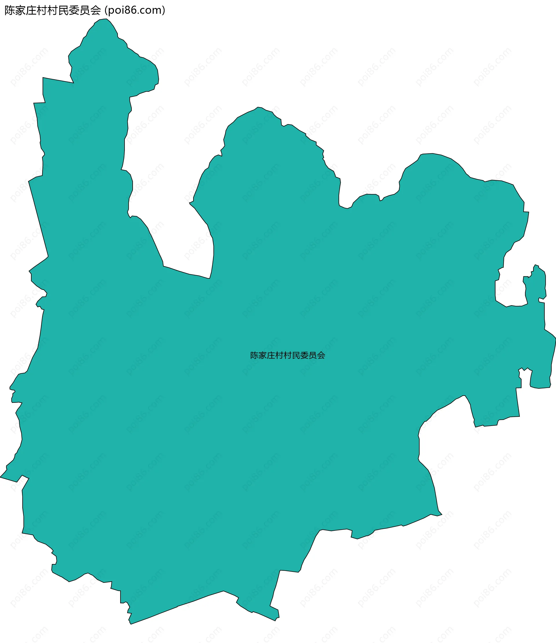 陈家庄村村民委员会边界地图