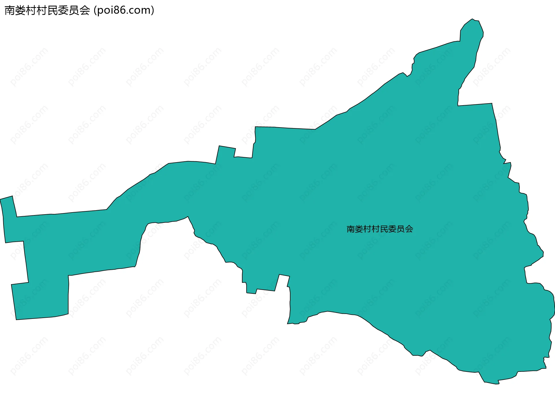 南娄村村民委员会边界地图