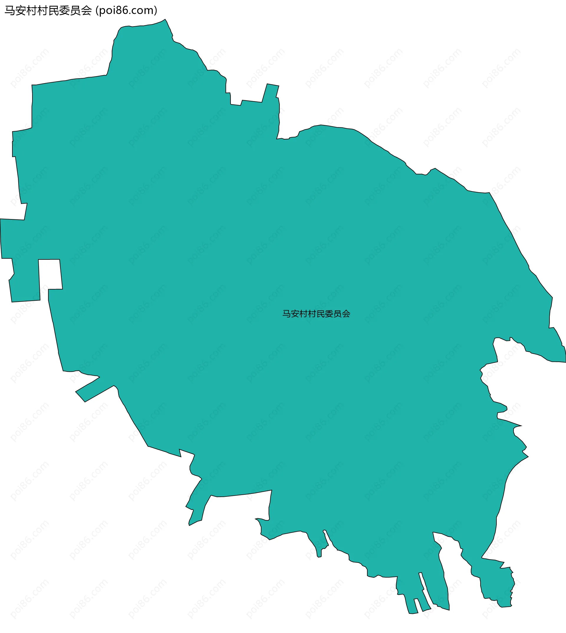 马安村村民委员会边界地图