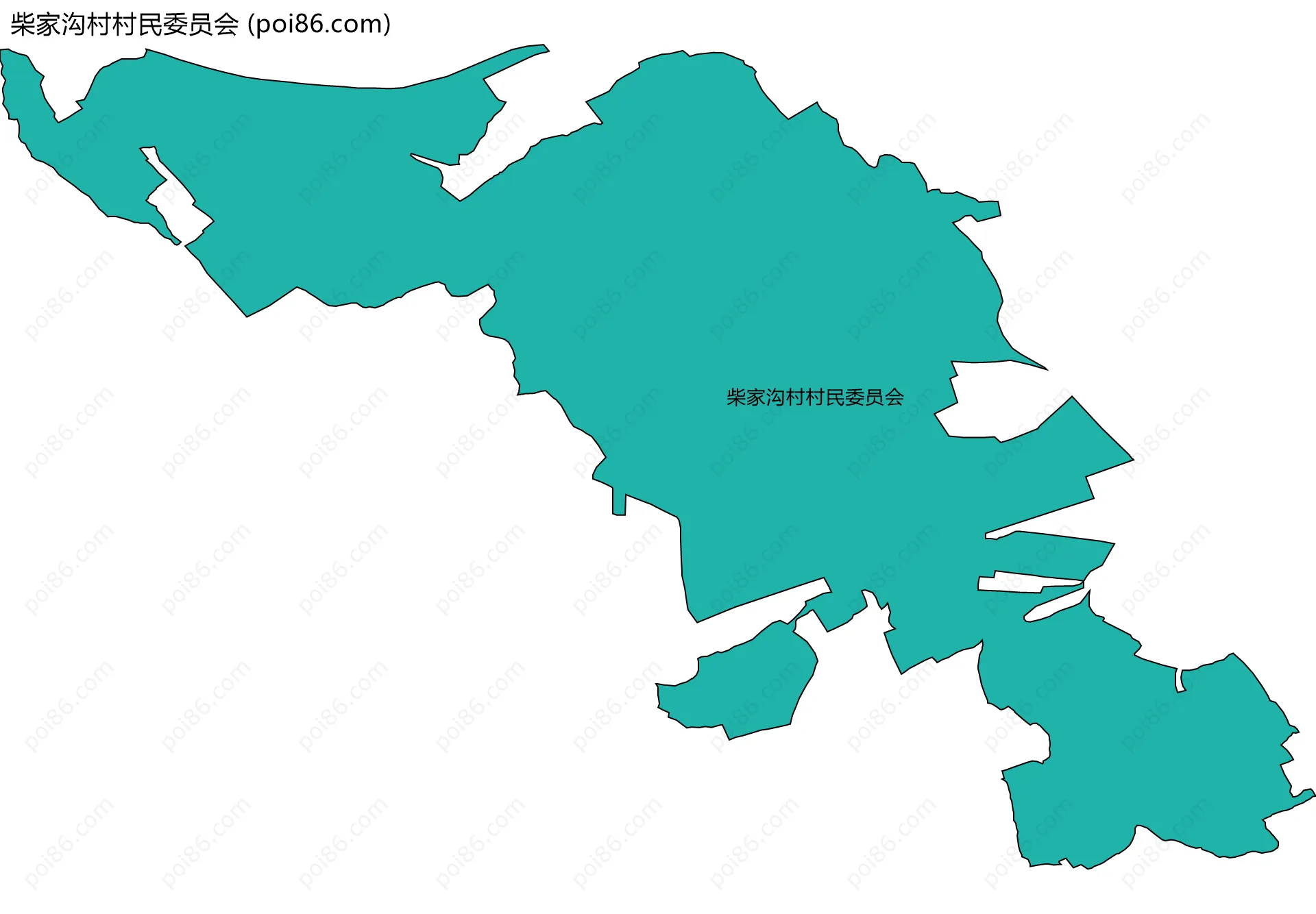 柴家沟村村民委员会边界地图