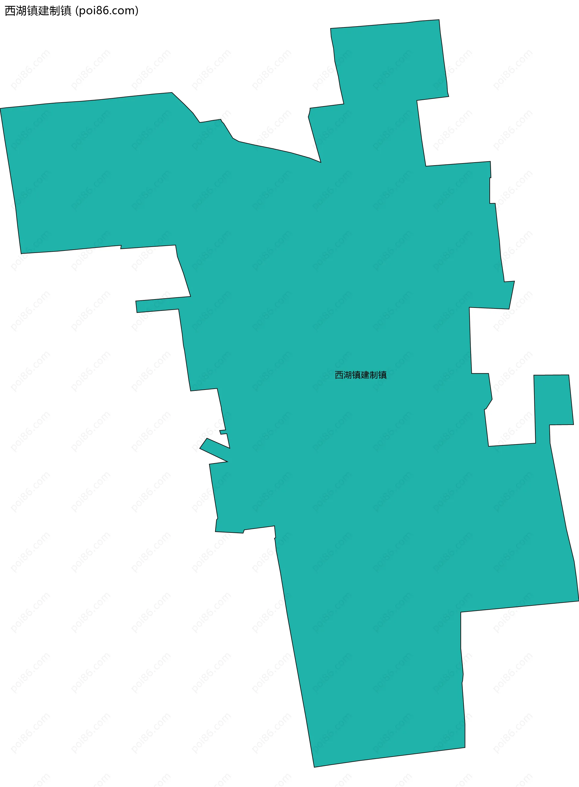 西湖镇建制镇边界地图