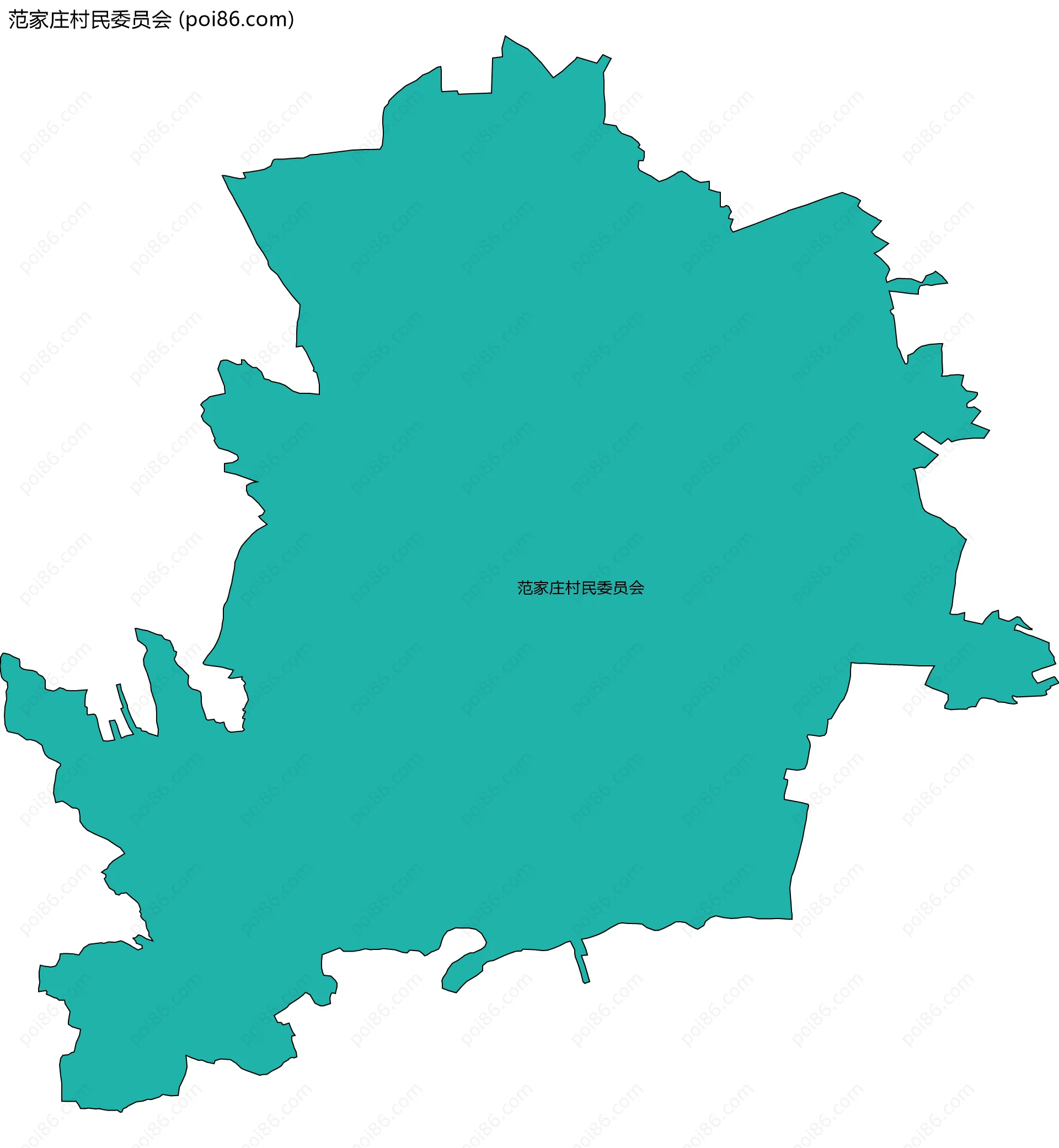 范家庄村民委员会边界地图