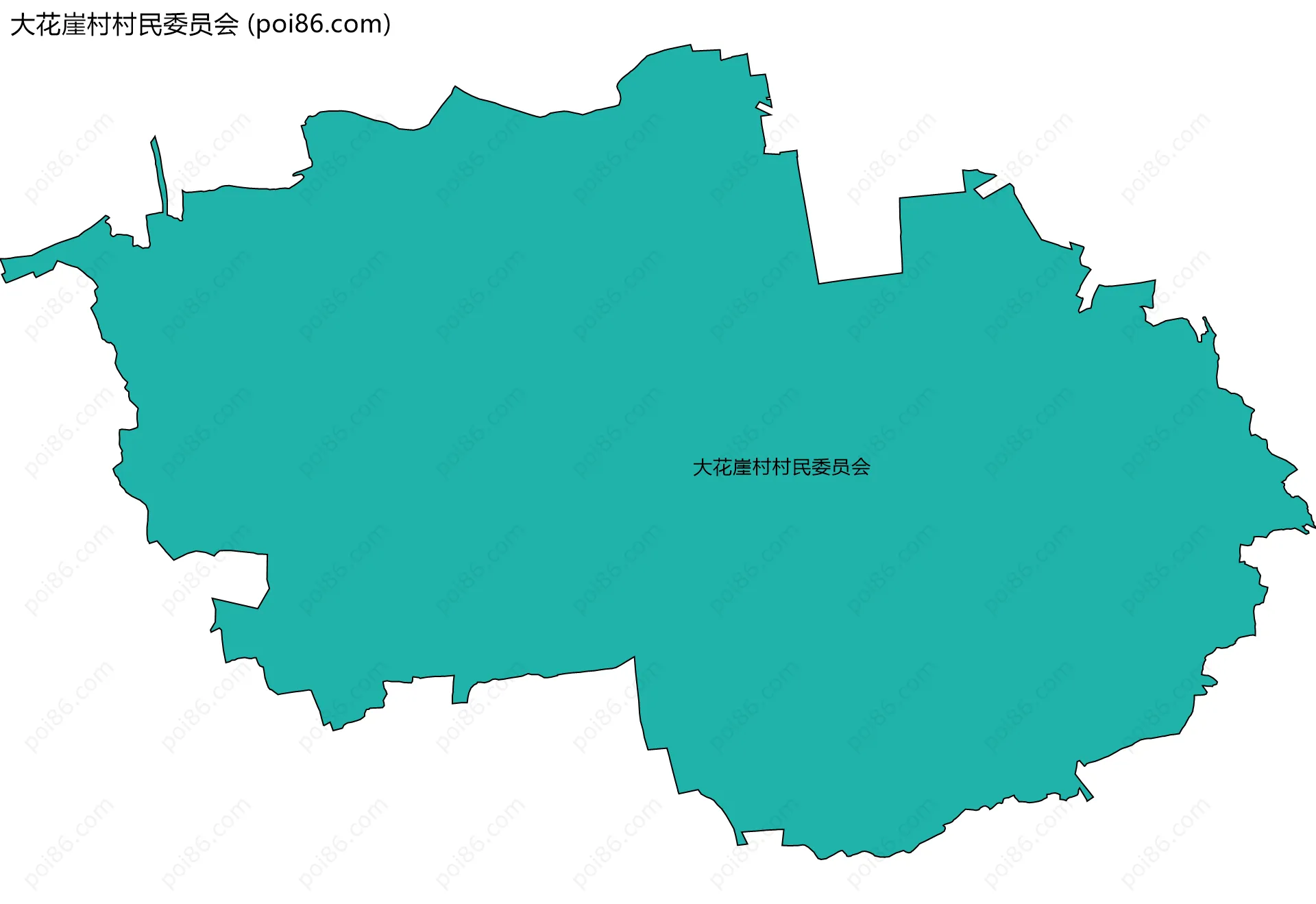 大花崖村村民委员会边界地图