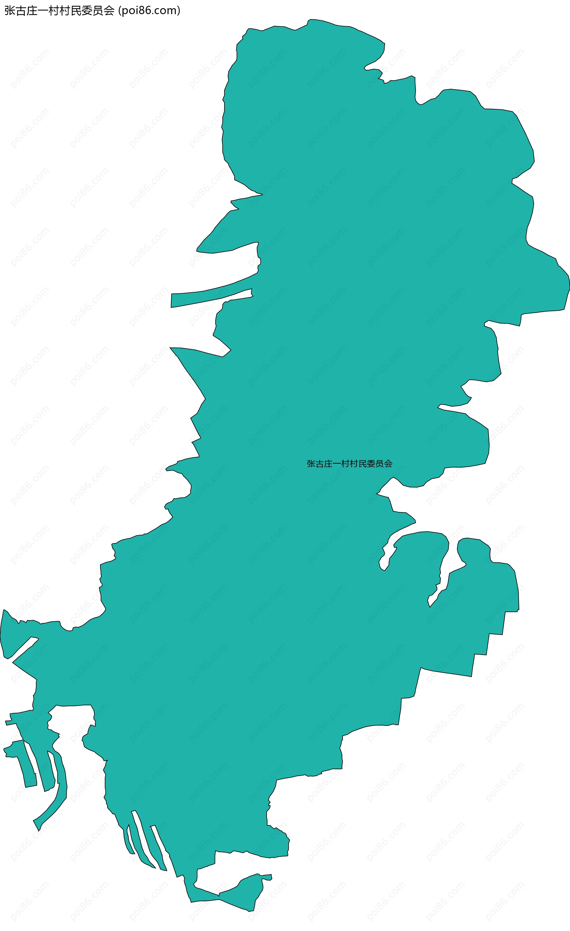 张古庄一村村民委员会边界地图