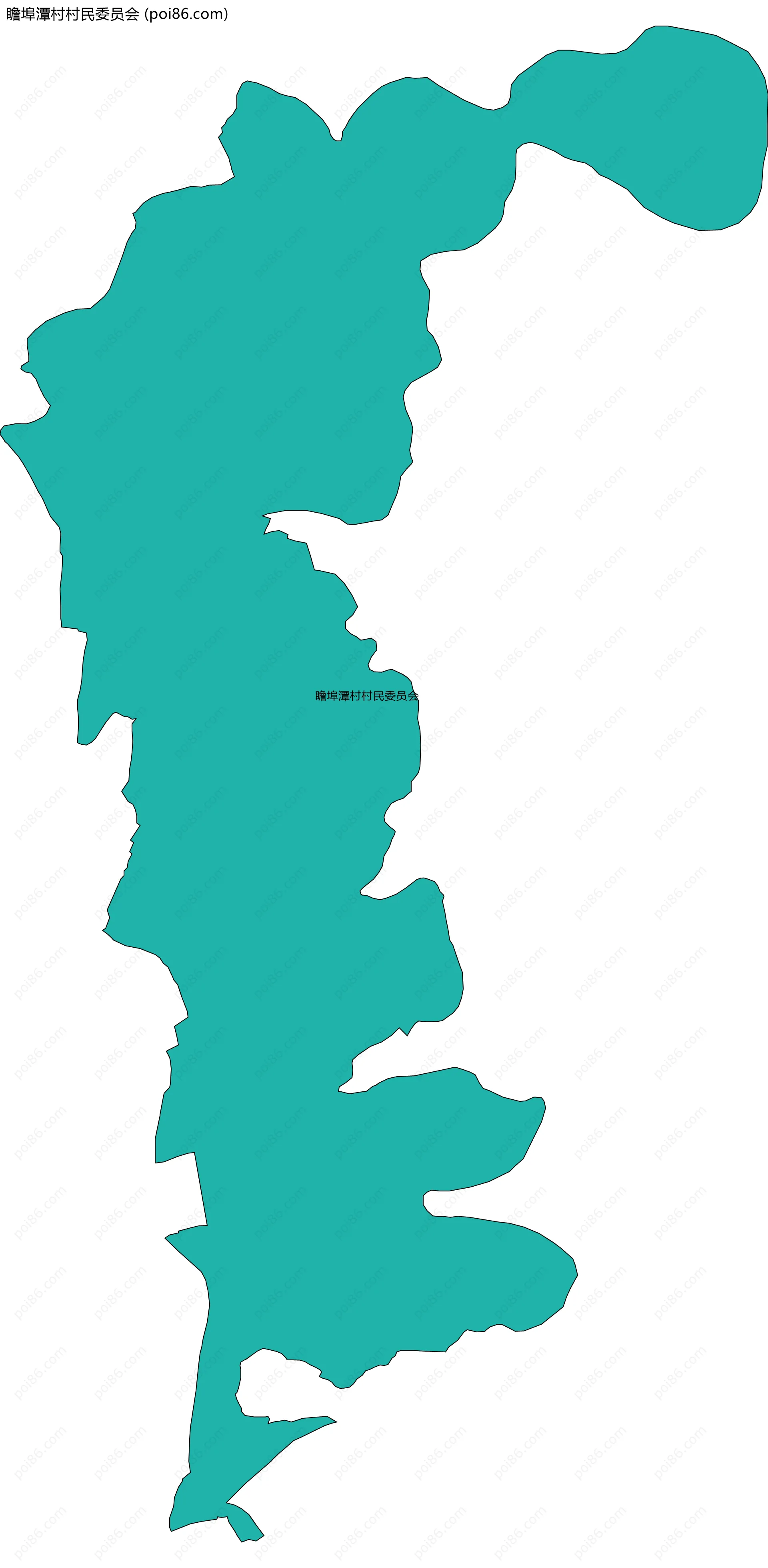 瞻埠潭村村民委员会边界地图