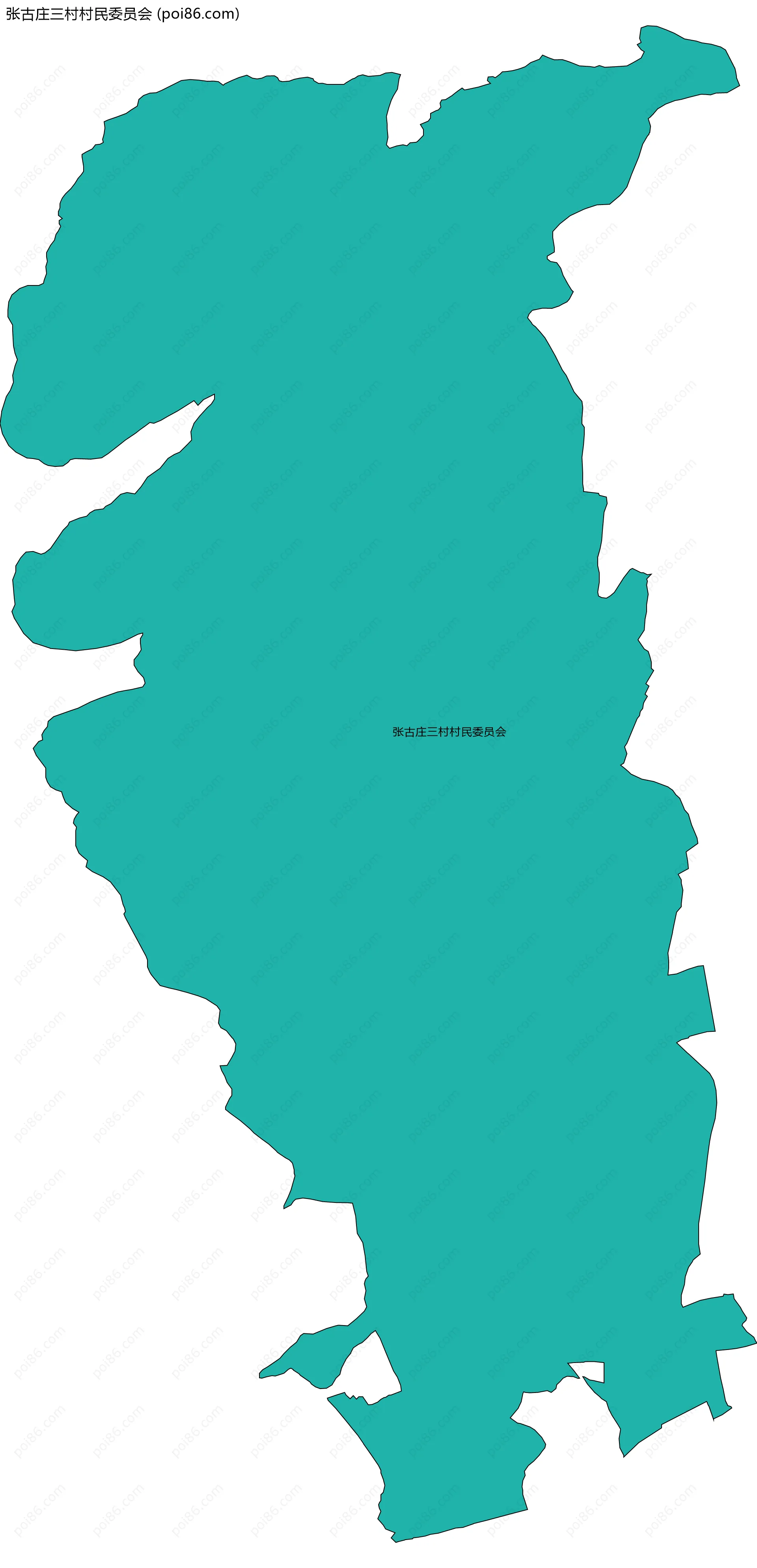 张古庄三村村民委员会边界地图