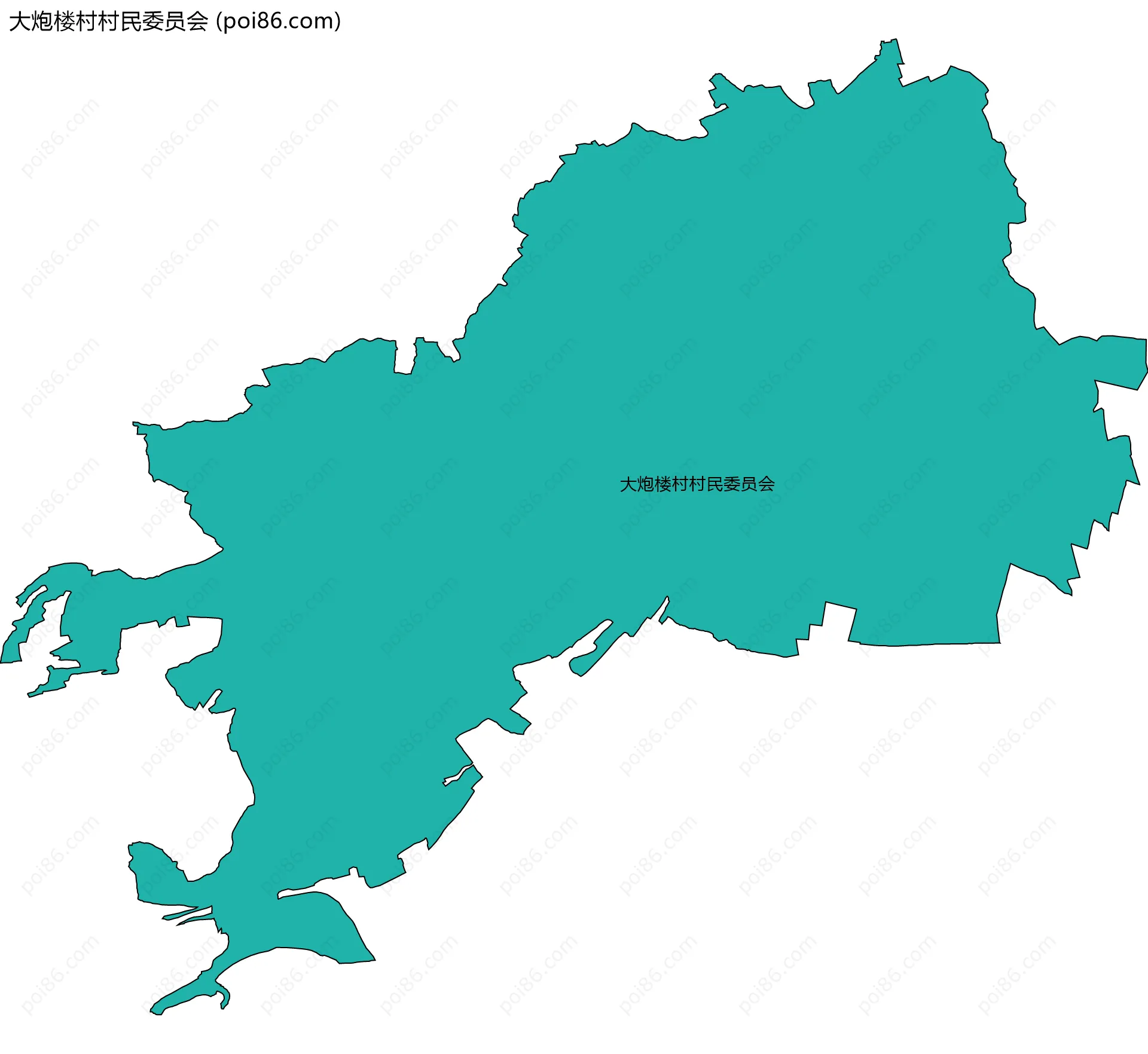 大炮楼村村民委员会边界地图