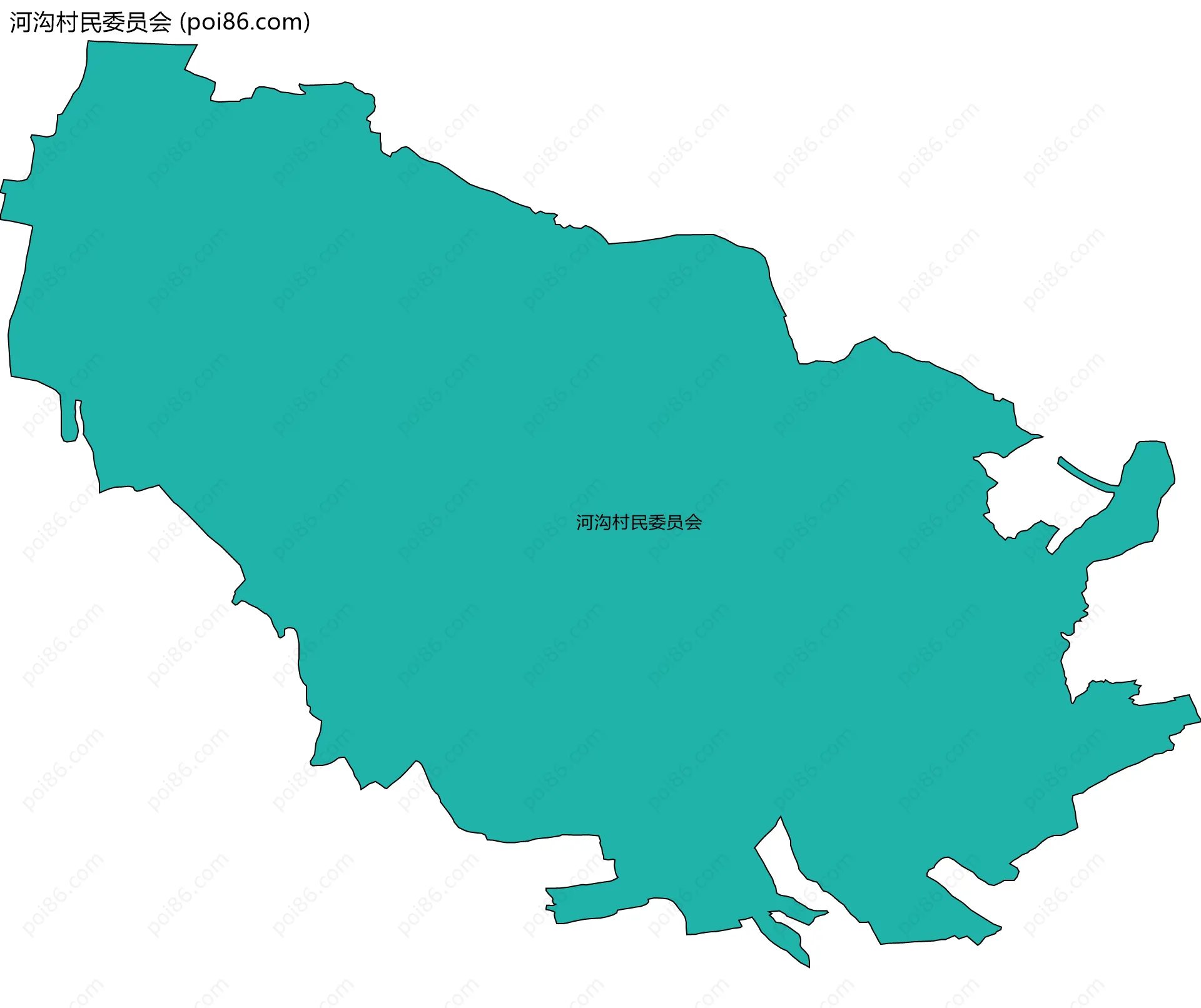 河沟村民委员会边界地图