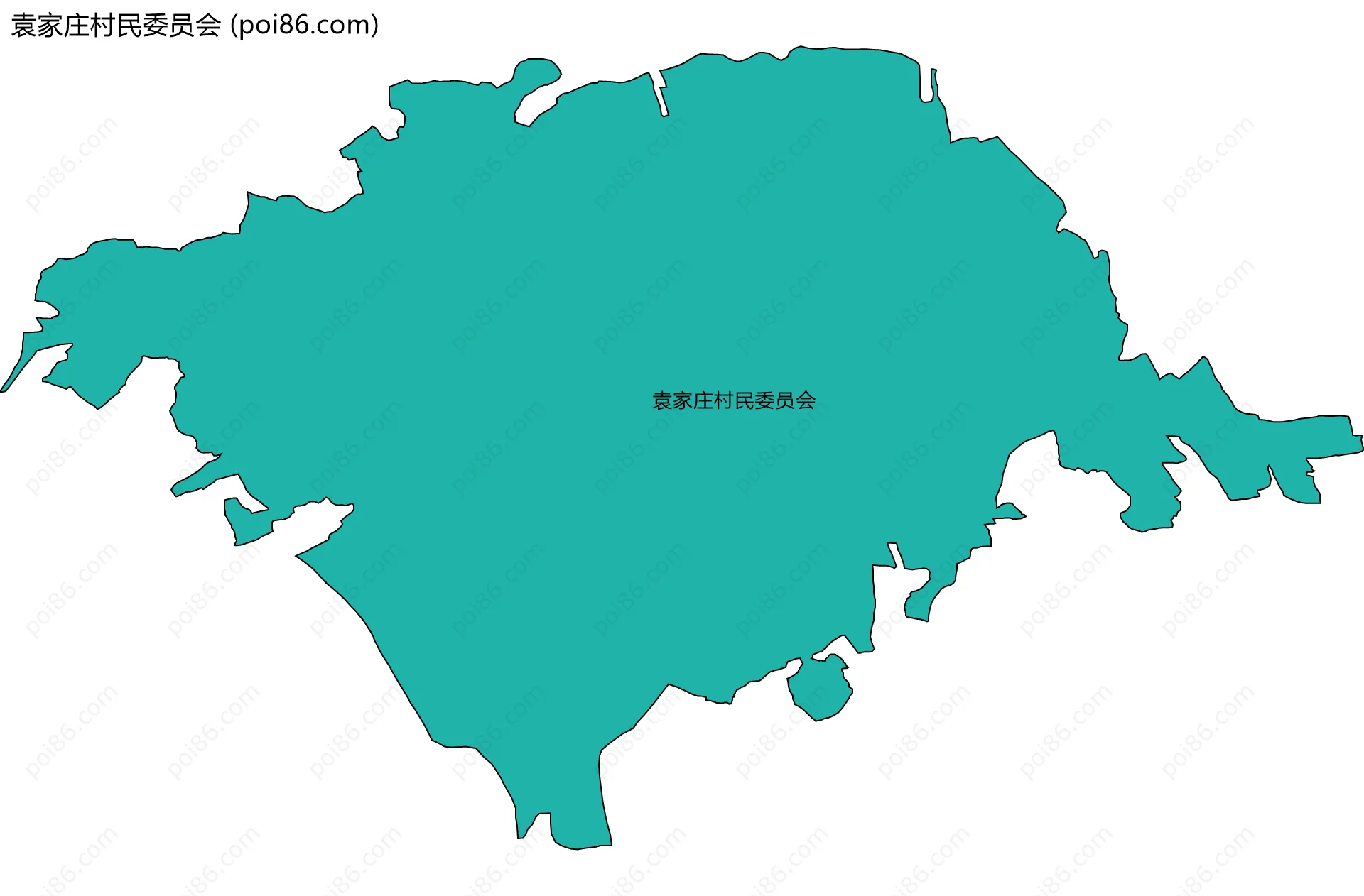 袁家庄村民委员会边界地图