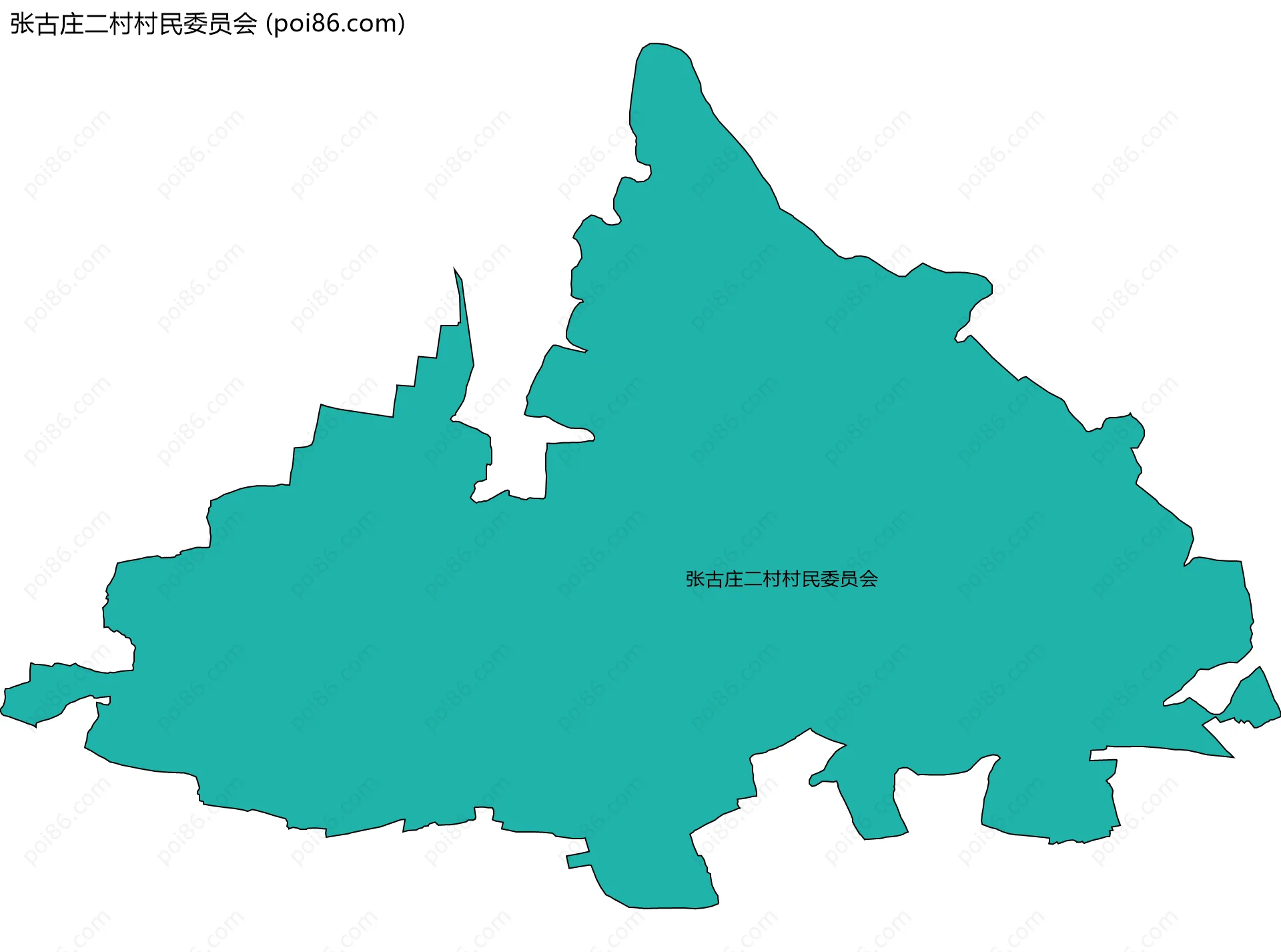 张古庄二村村民委员会边界地图