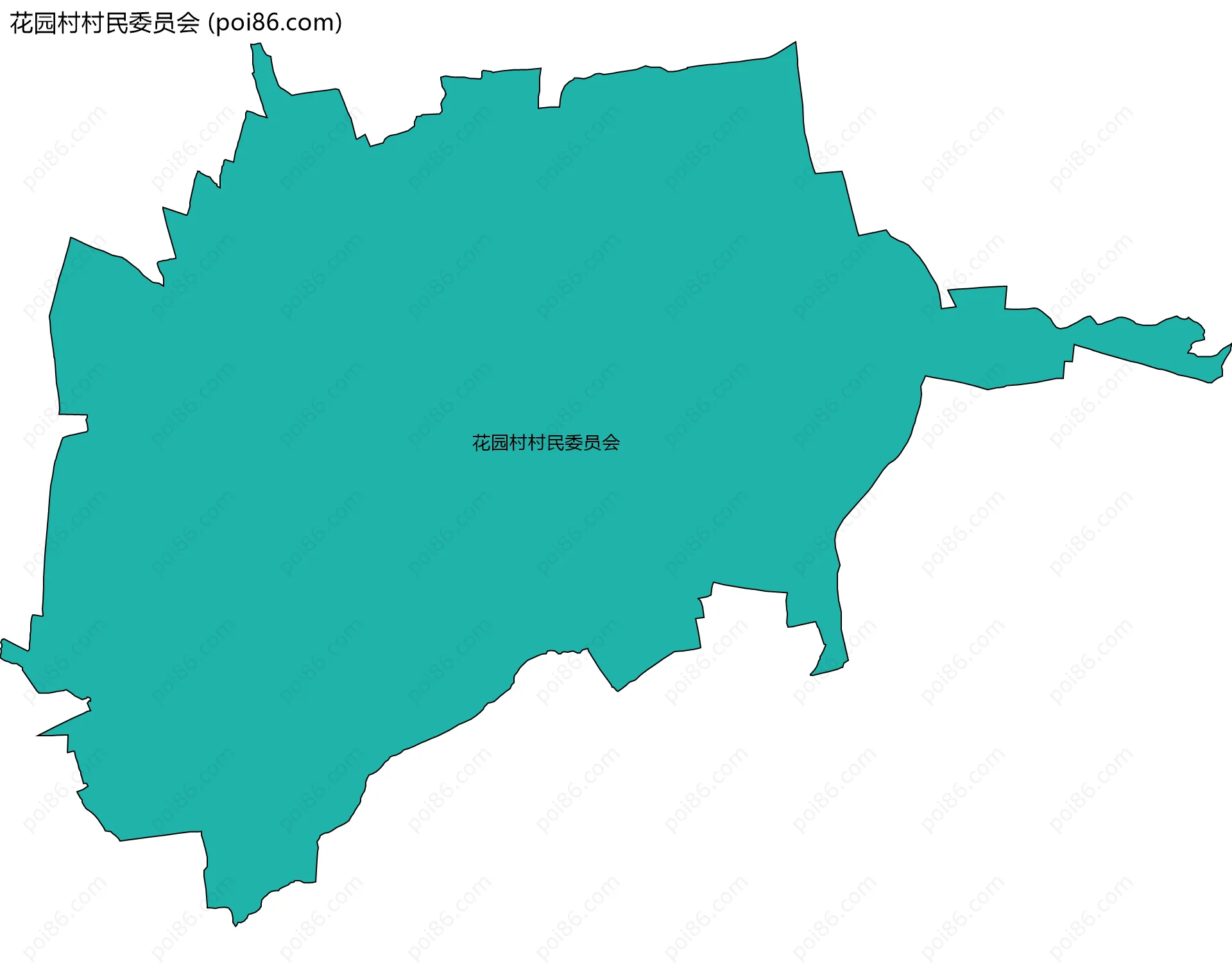 花园村村民委员会边界地图
