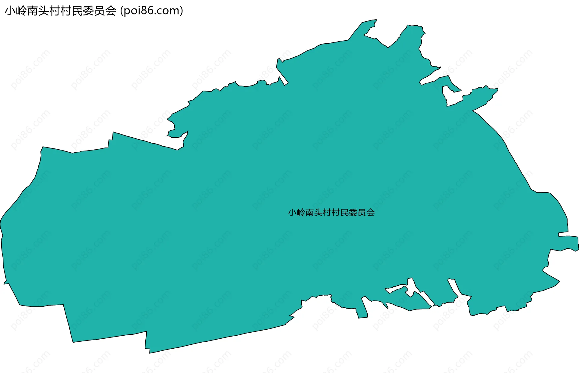 小岭南头村村民委员会边界地图