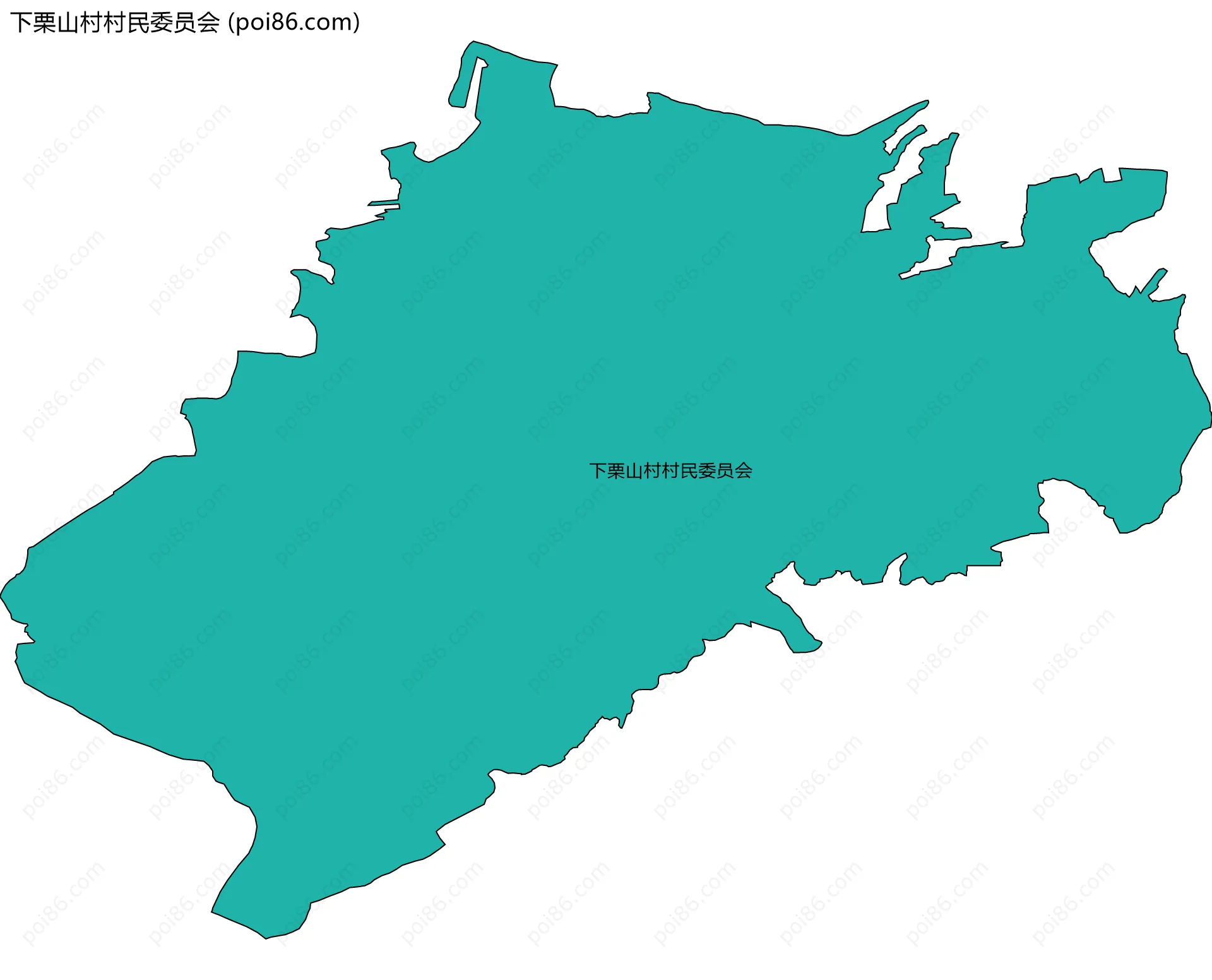 下栗山村村民委员会边界地图