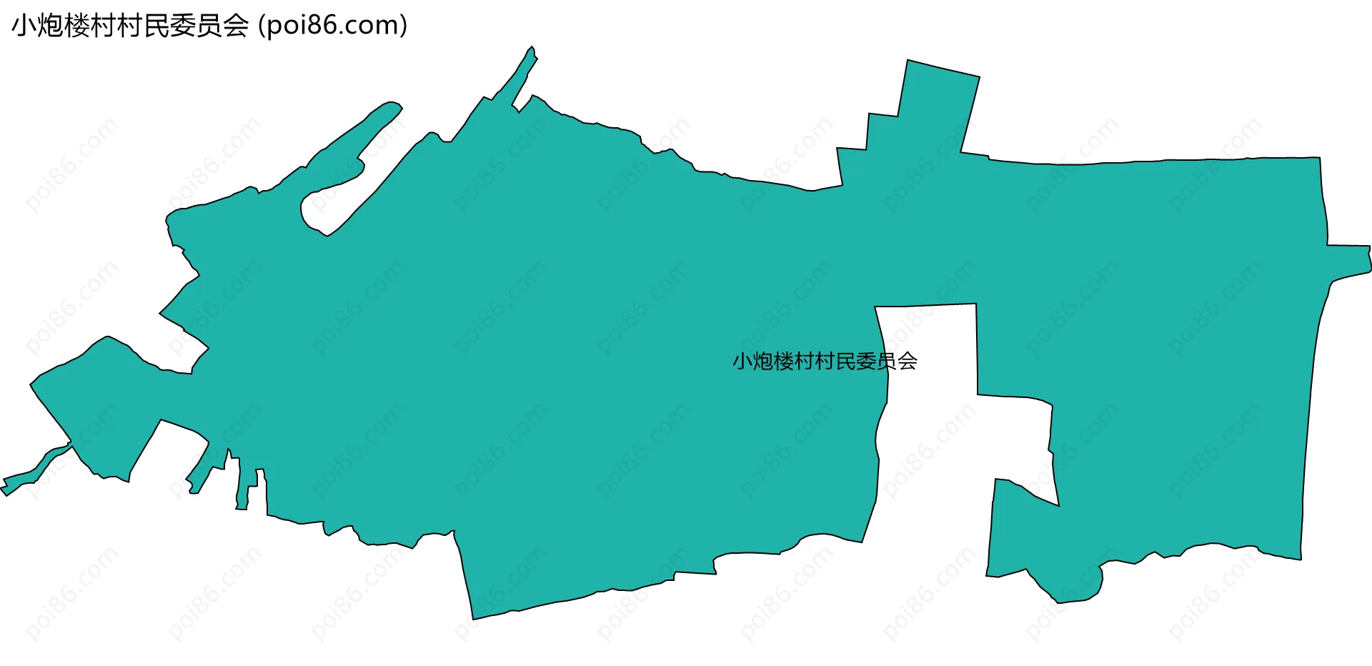 小炮楼村村民委员会边界地图