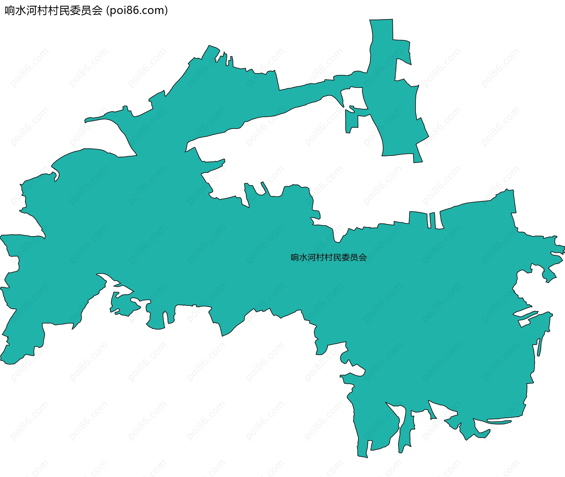 响水河村村民委员会边界地图