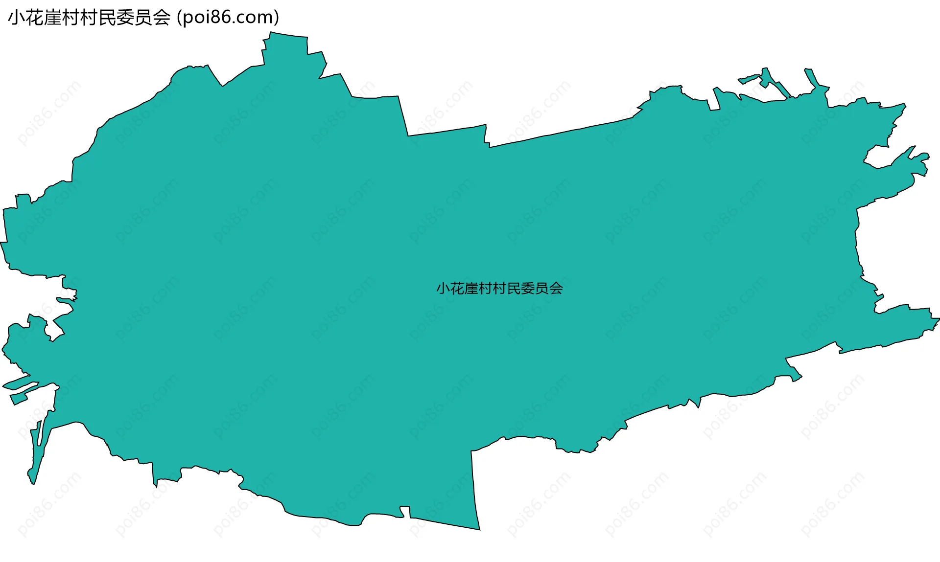 小花崖村村民委员会边界地图