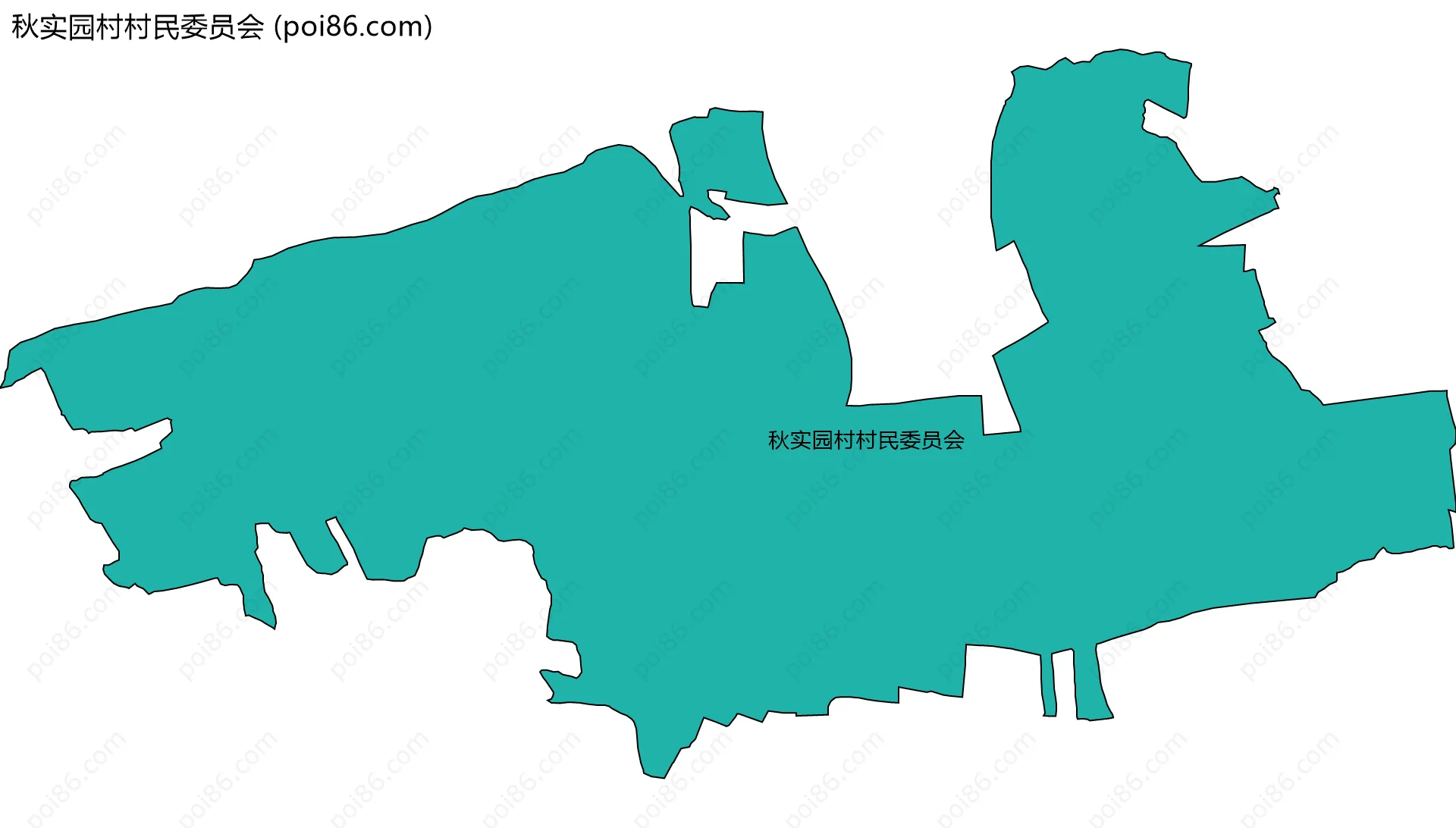 秋实园村村民委员会边界地图