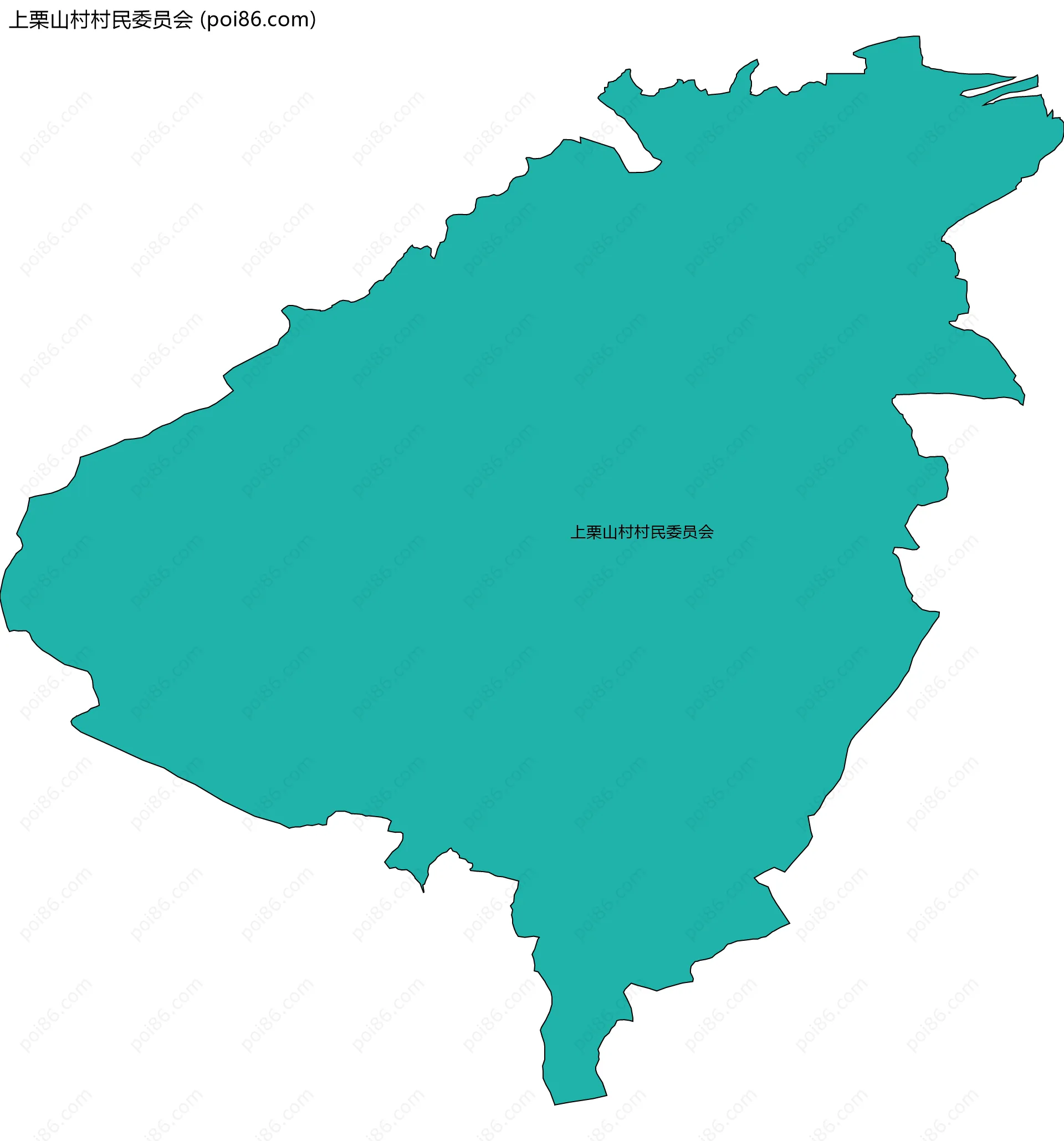 上栗山村村民委员会边界地图