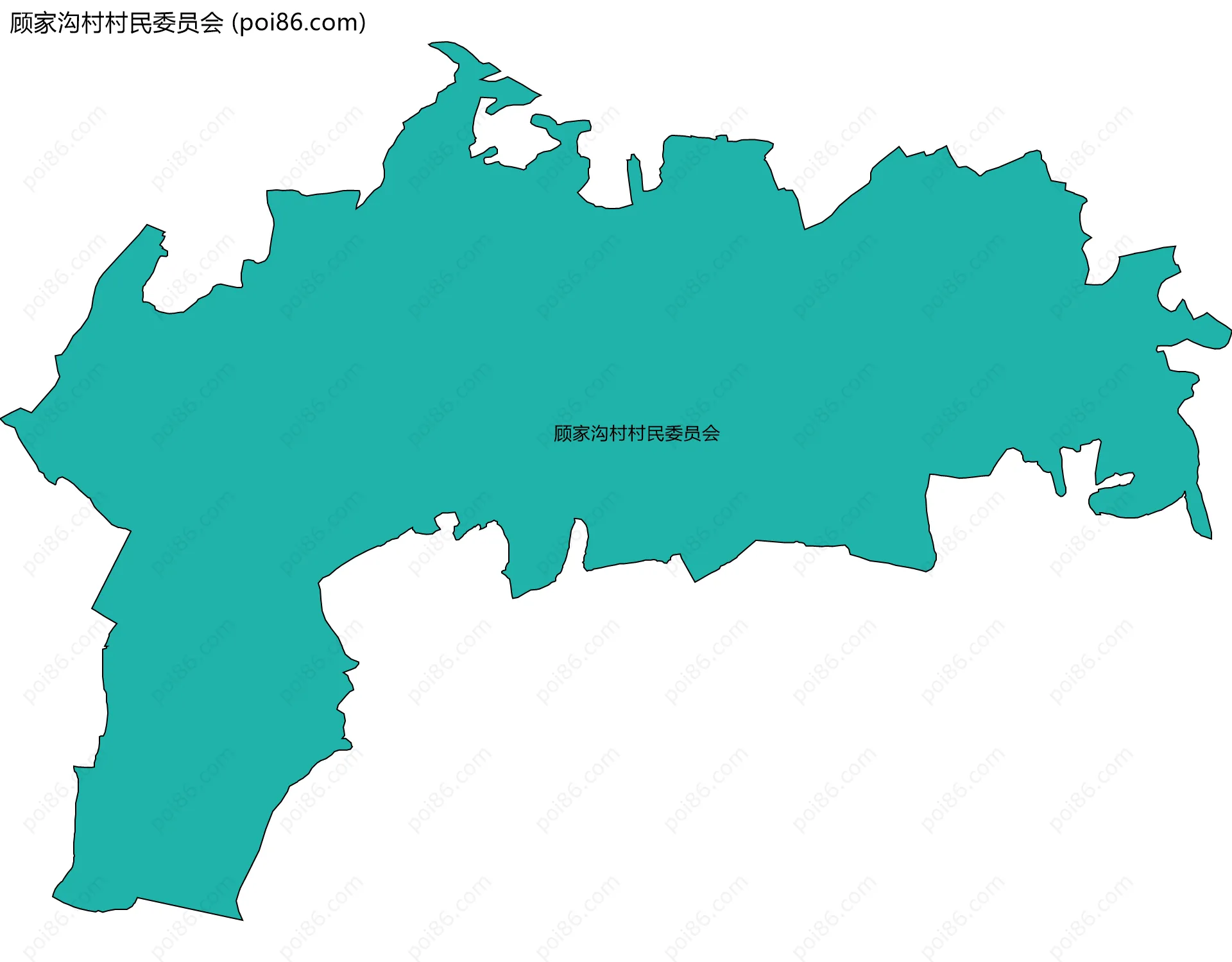 顾家沟村村民委员会边界地图