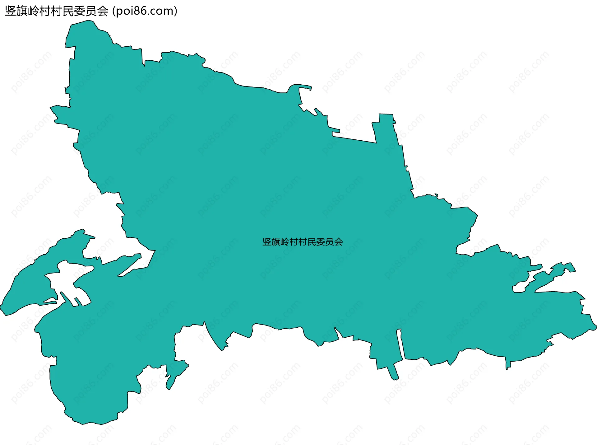 竖旗岭村村民委员会边界地图