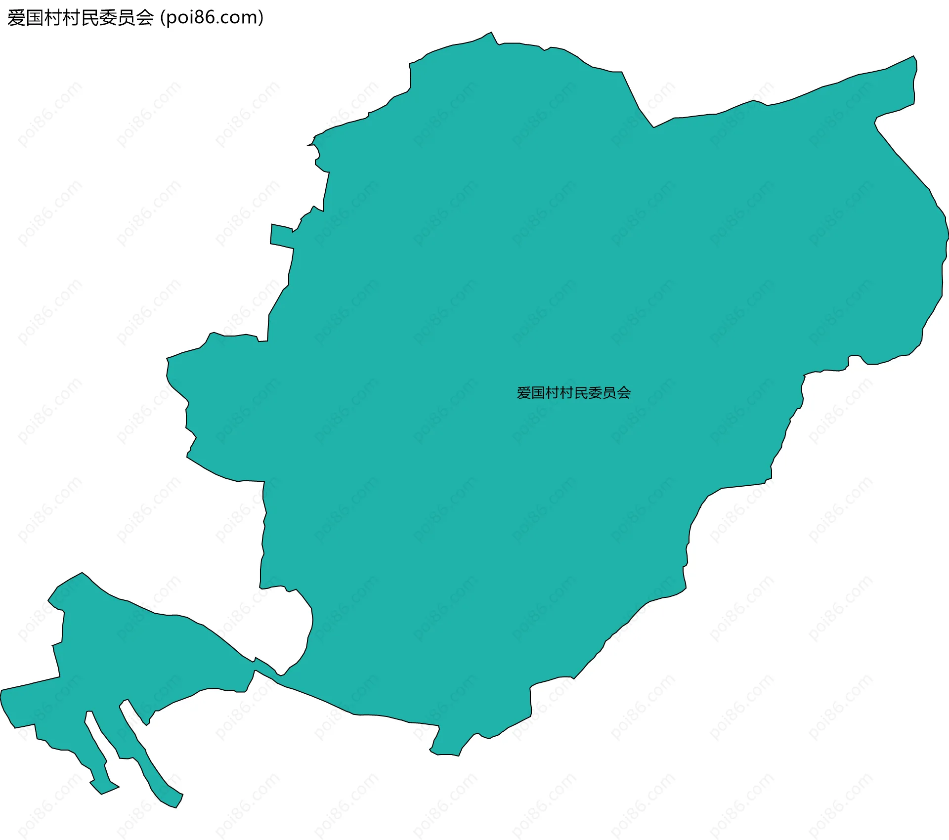 爱国村村民委员会边界地图