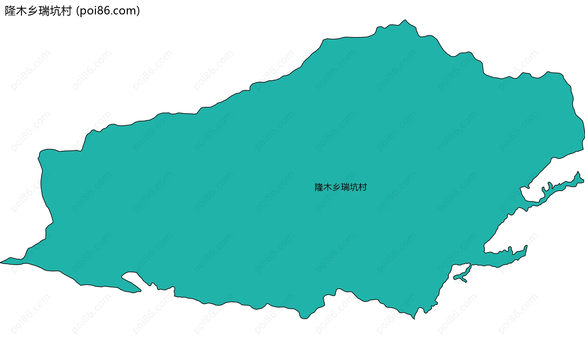 隆木乡瑞坑村边界地图