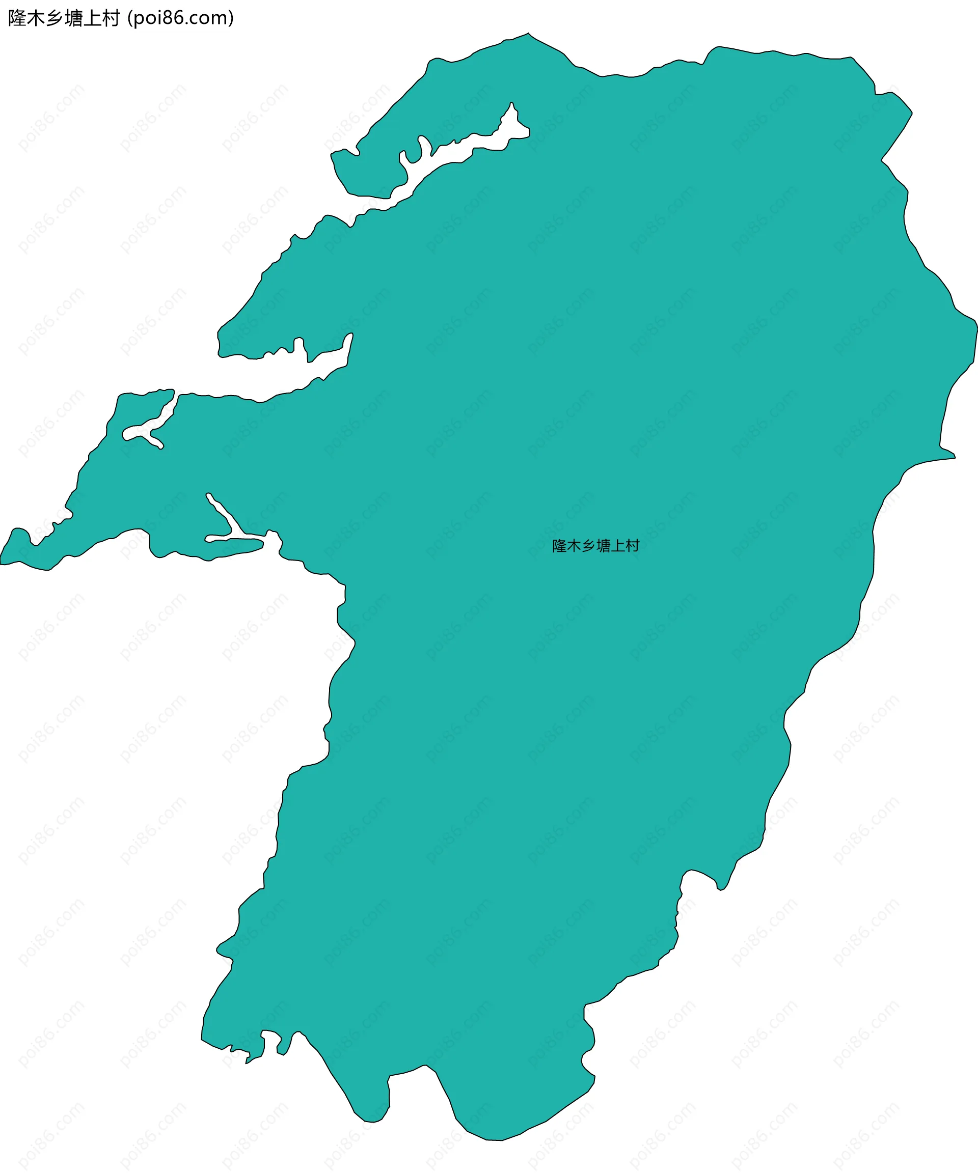 隆木乡塘上村边界地图