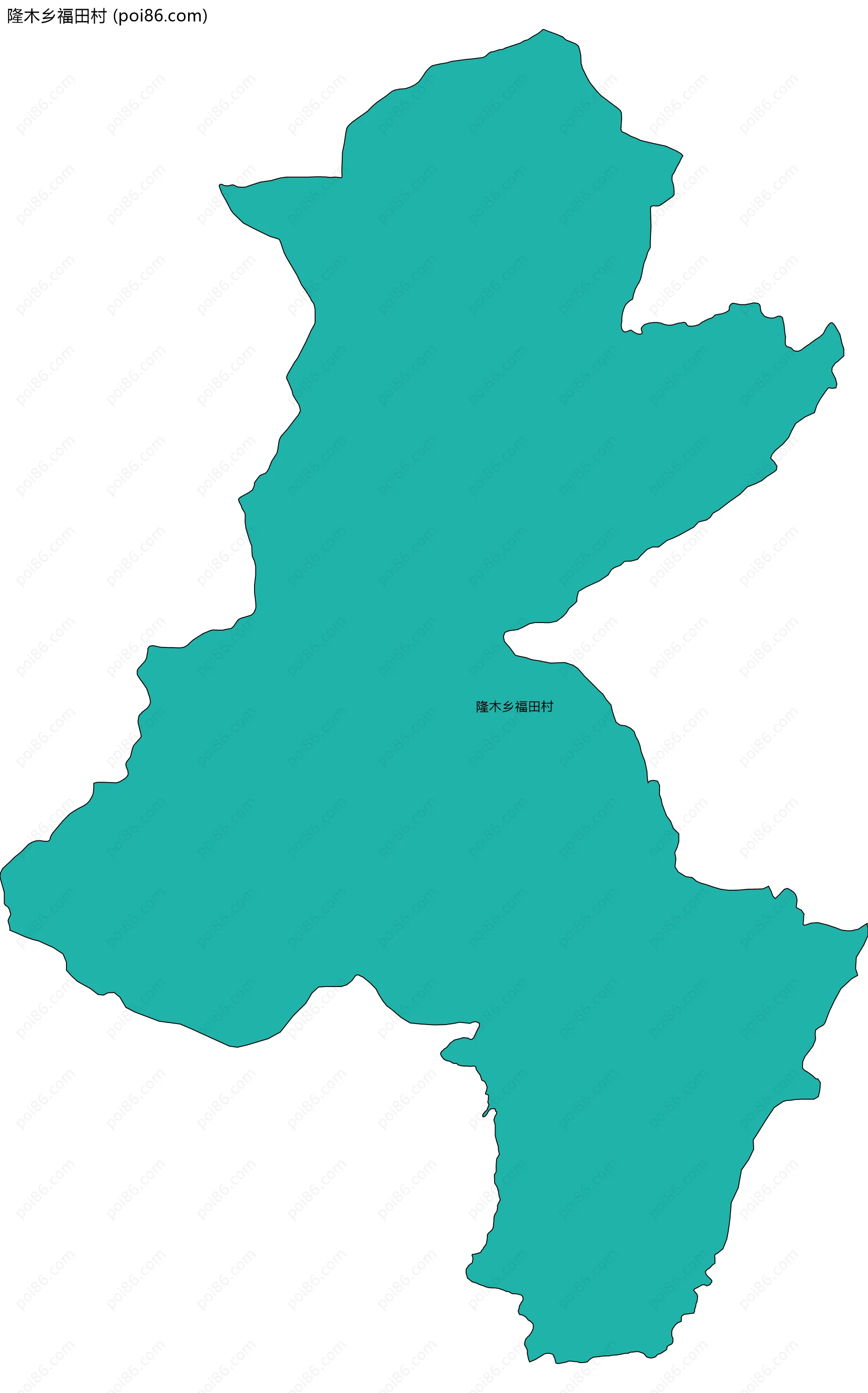 隆木乡福田村边界地图