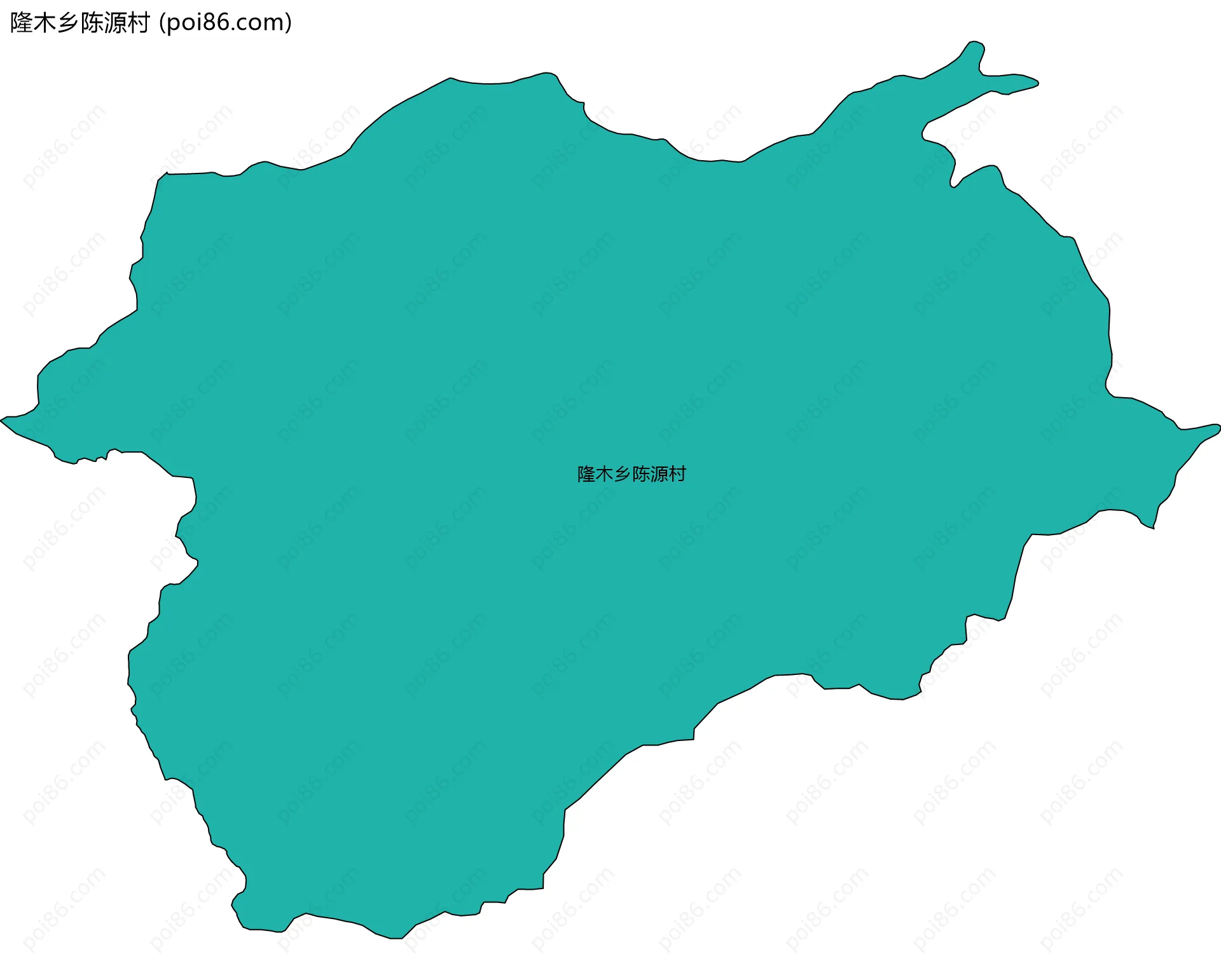 隆木乡陈源村边界地图