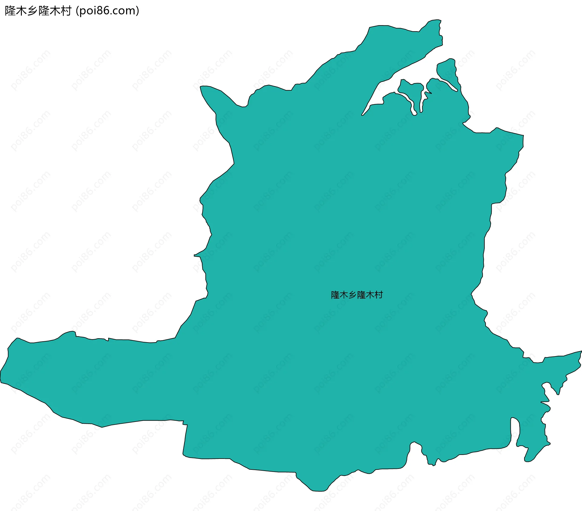 隆木乡隆木村边界地图
