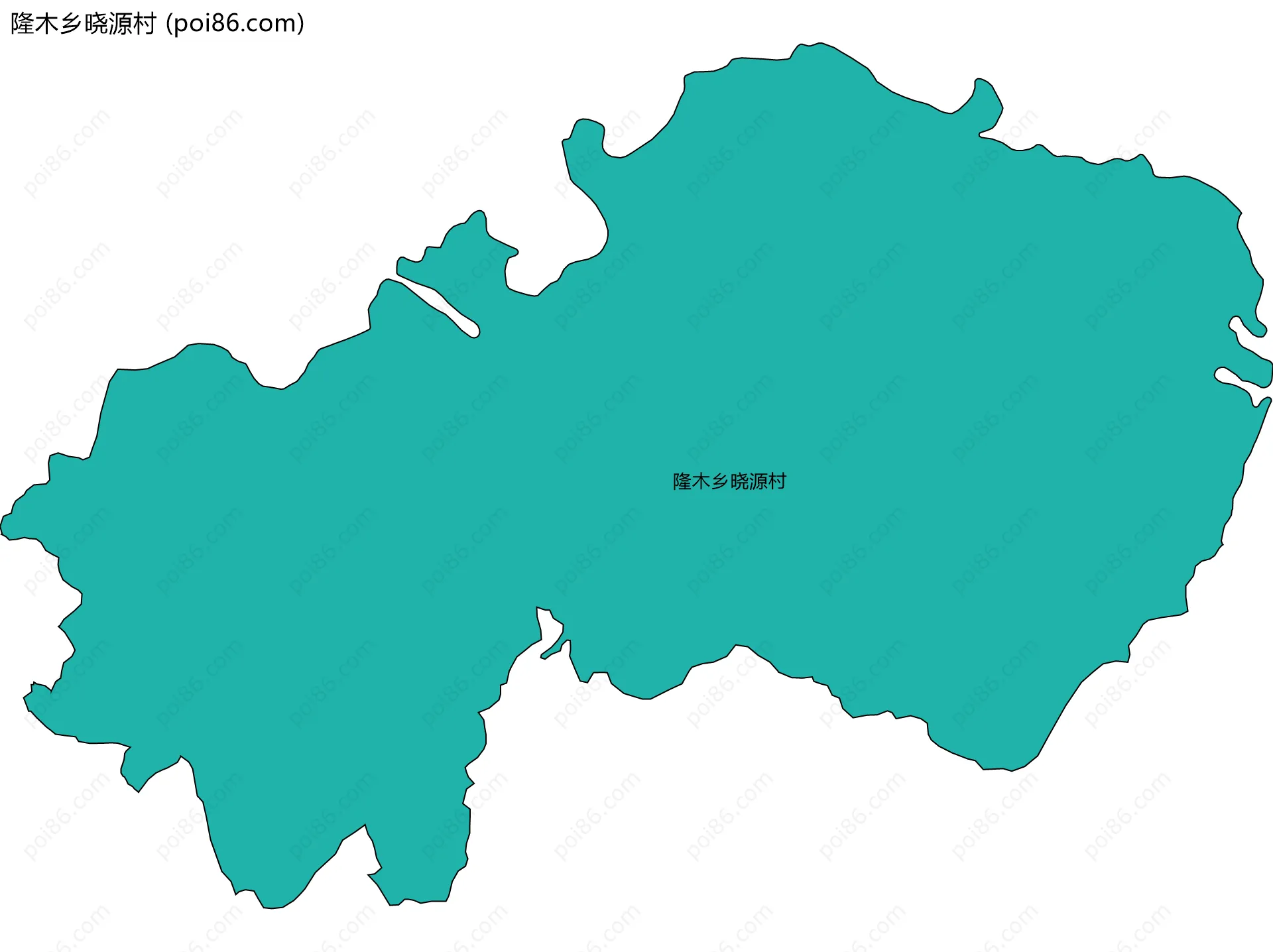 隆木乡晓源村边界地图