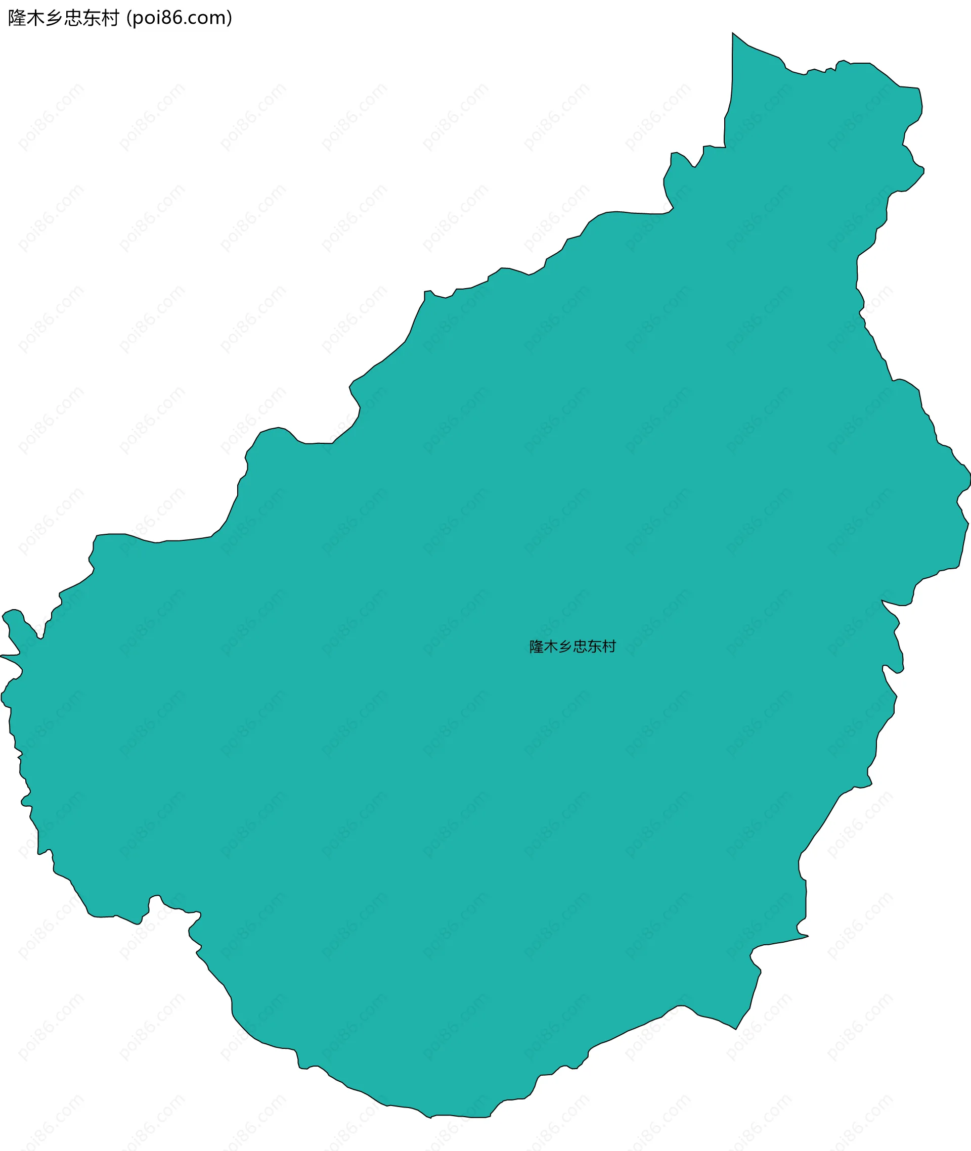 隆木乡忠东村边界地图