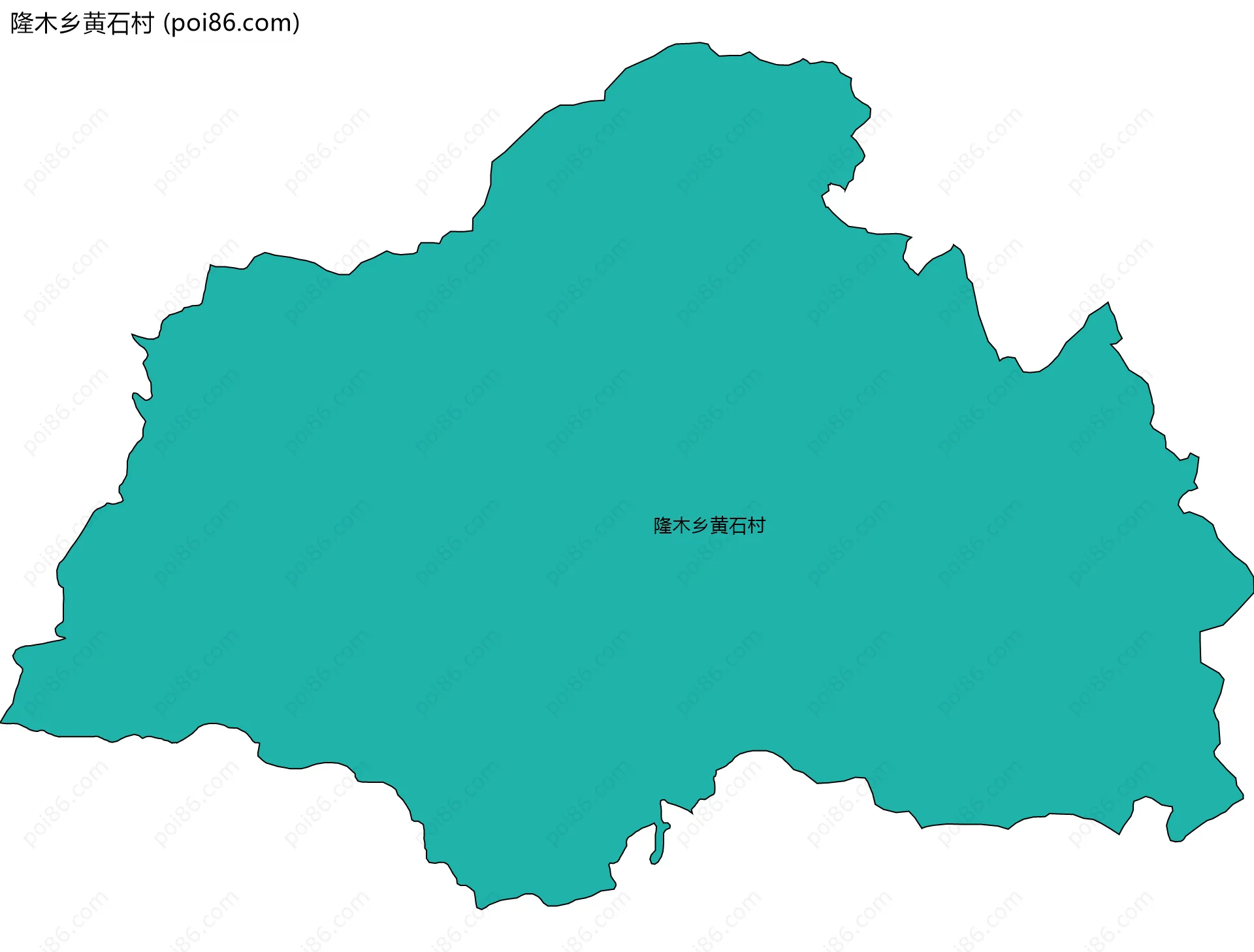 隆木乡黄石村边界地图