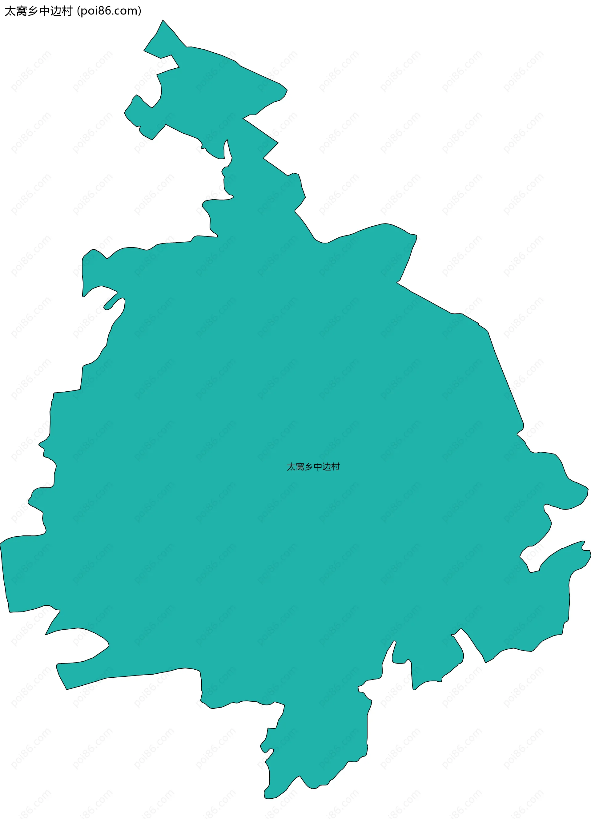 太窝乡中边村边界地图