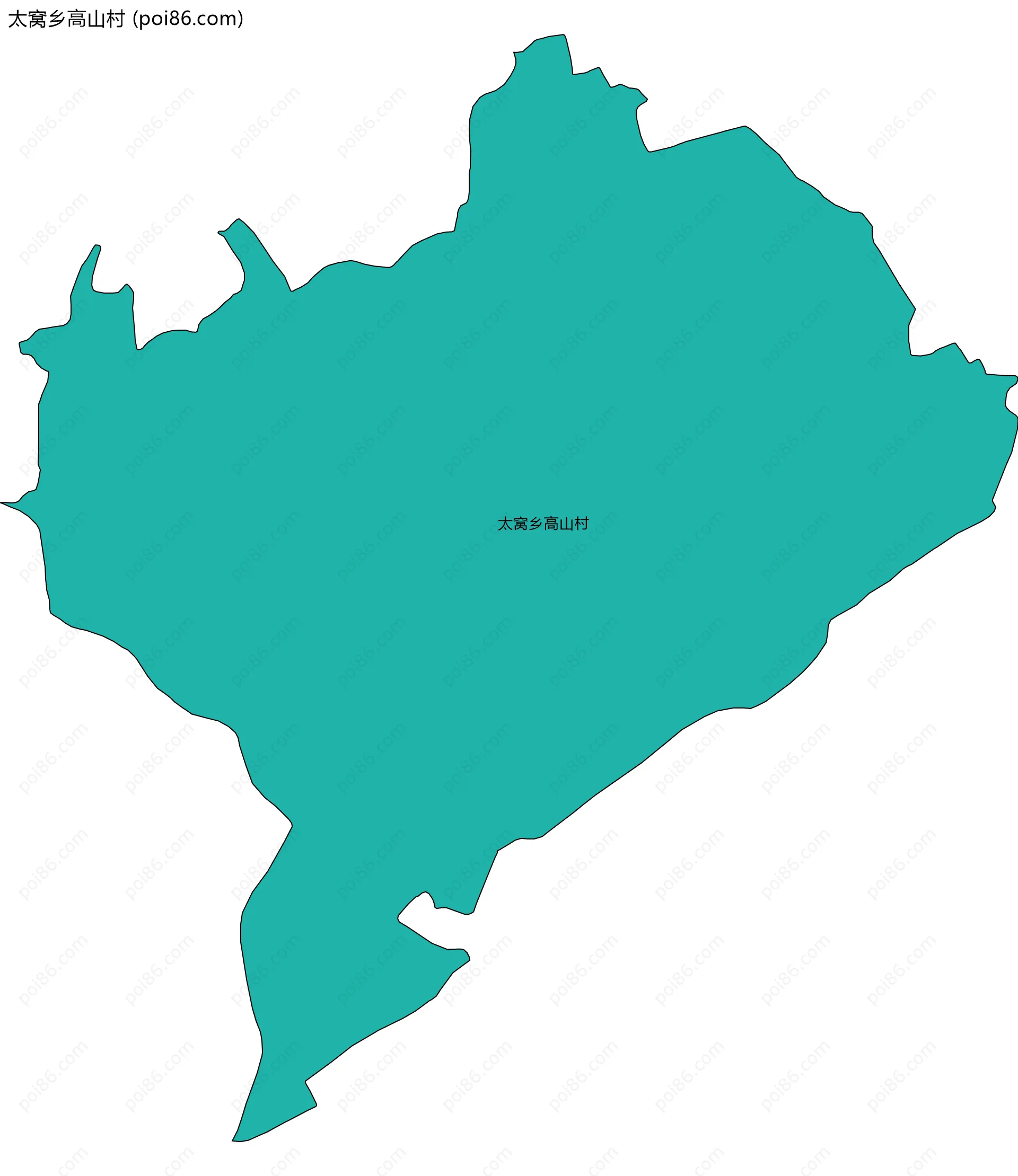 太窝乡高山村边界地图