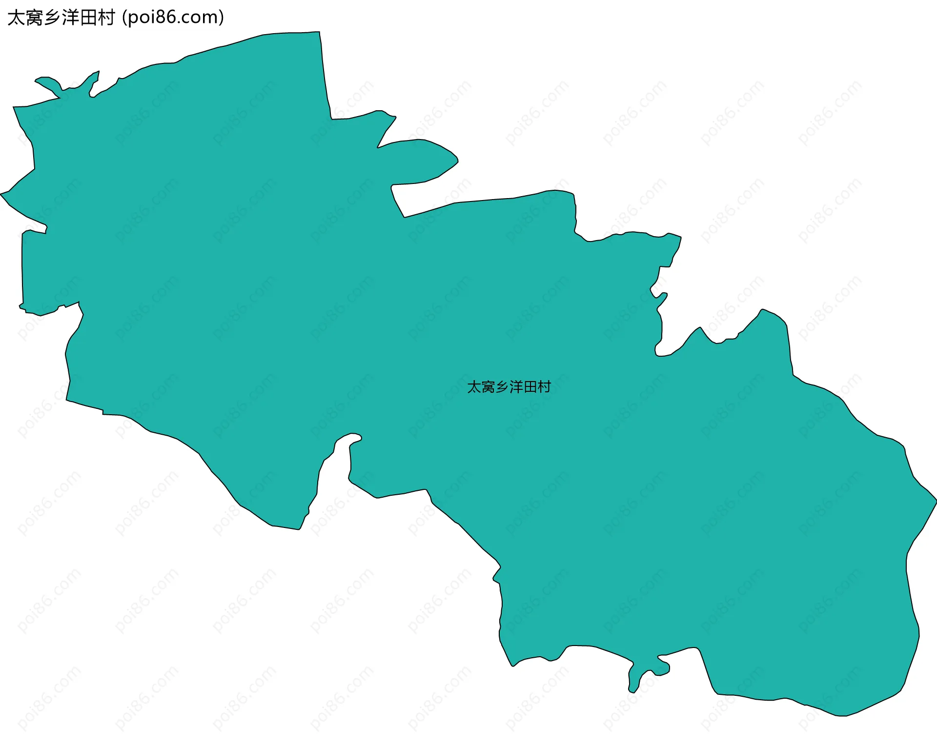 太窝乡洋田村边界地图