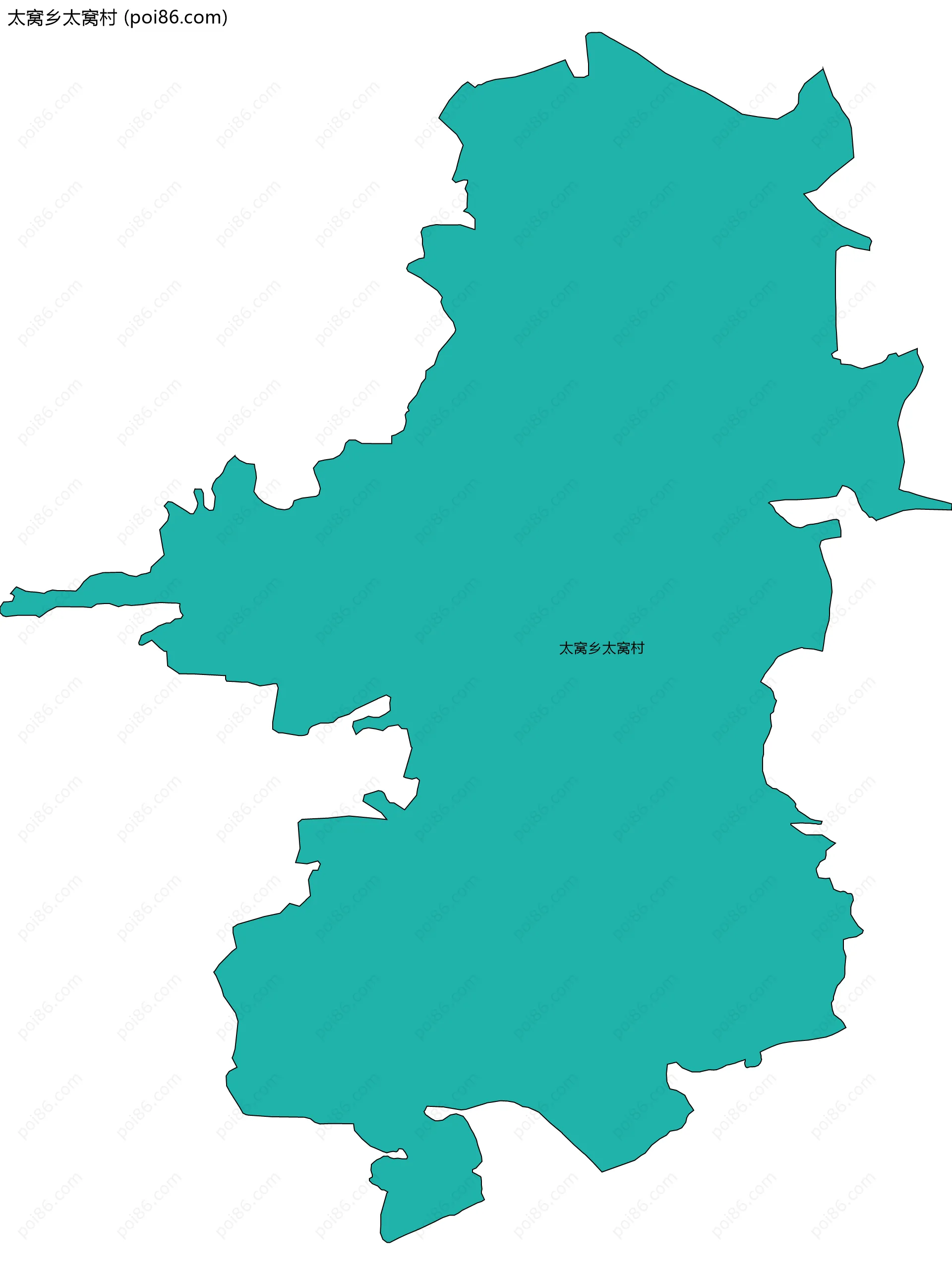 太窝乡太窝村边界地图