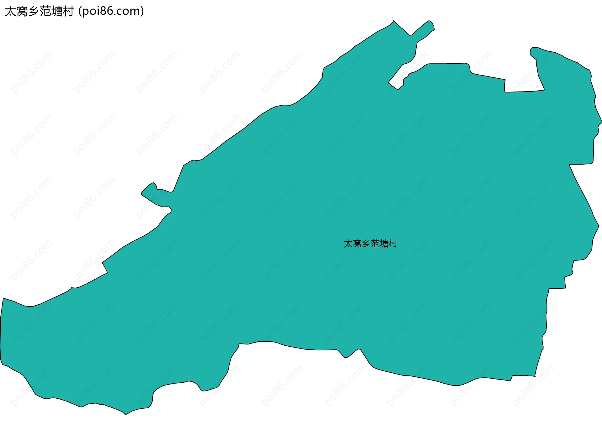 太窝乡范塘村边界地图