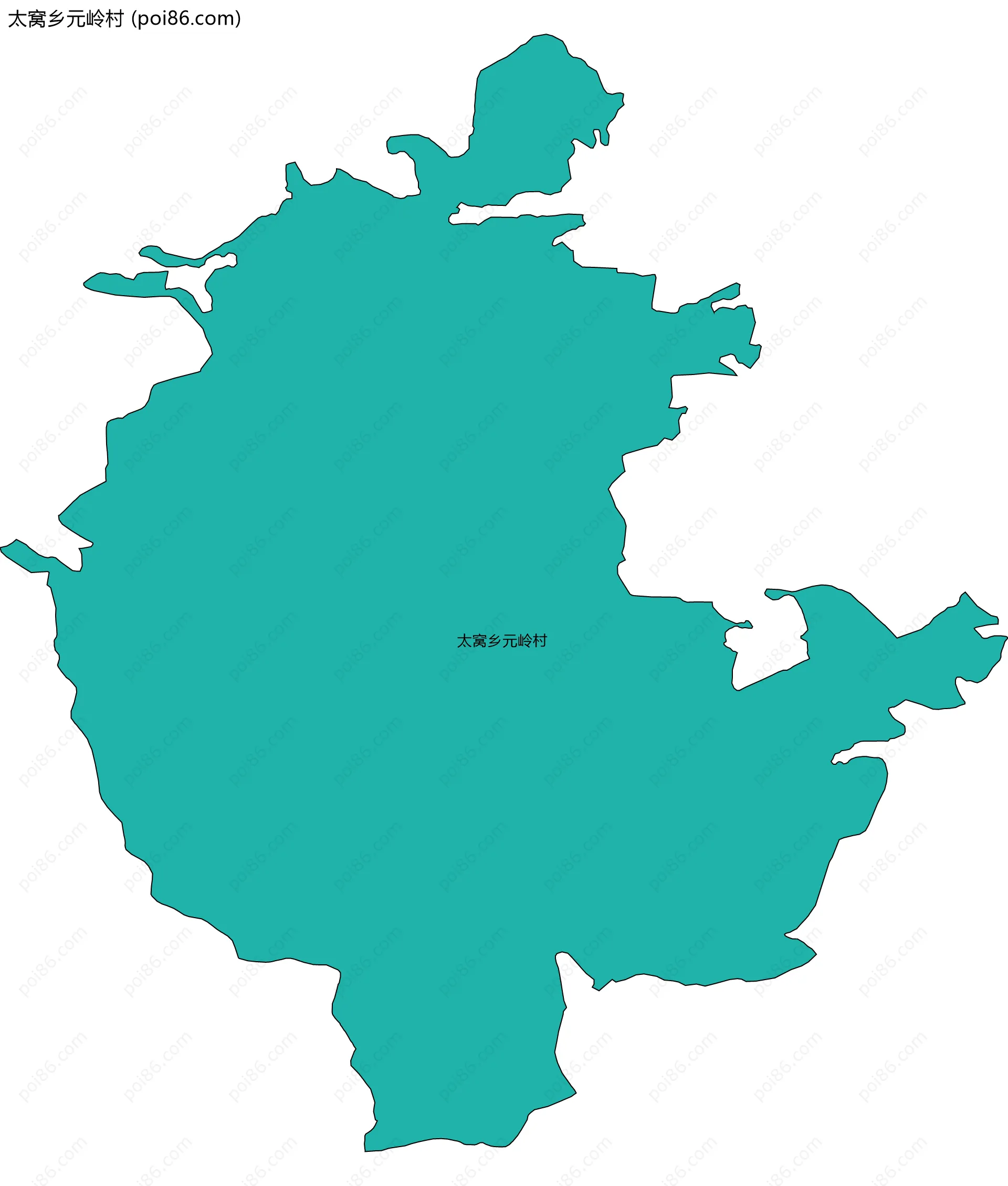 太窝乡元岭村边界地图