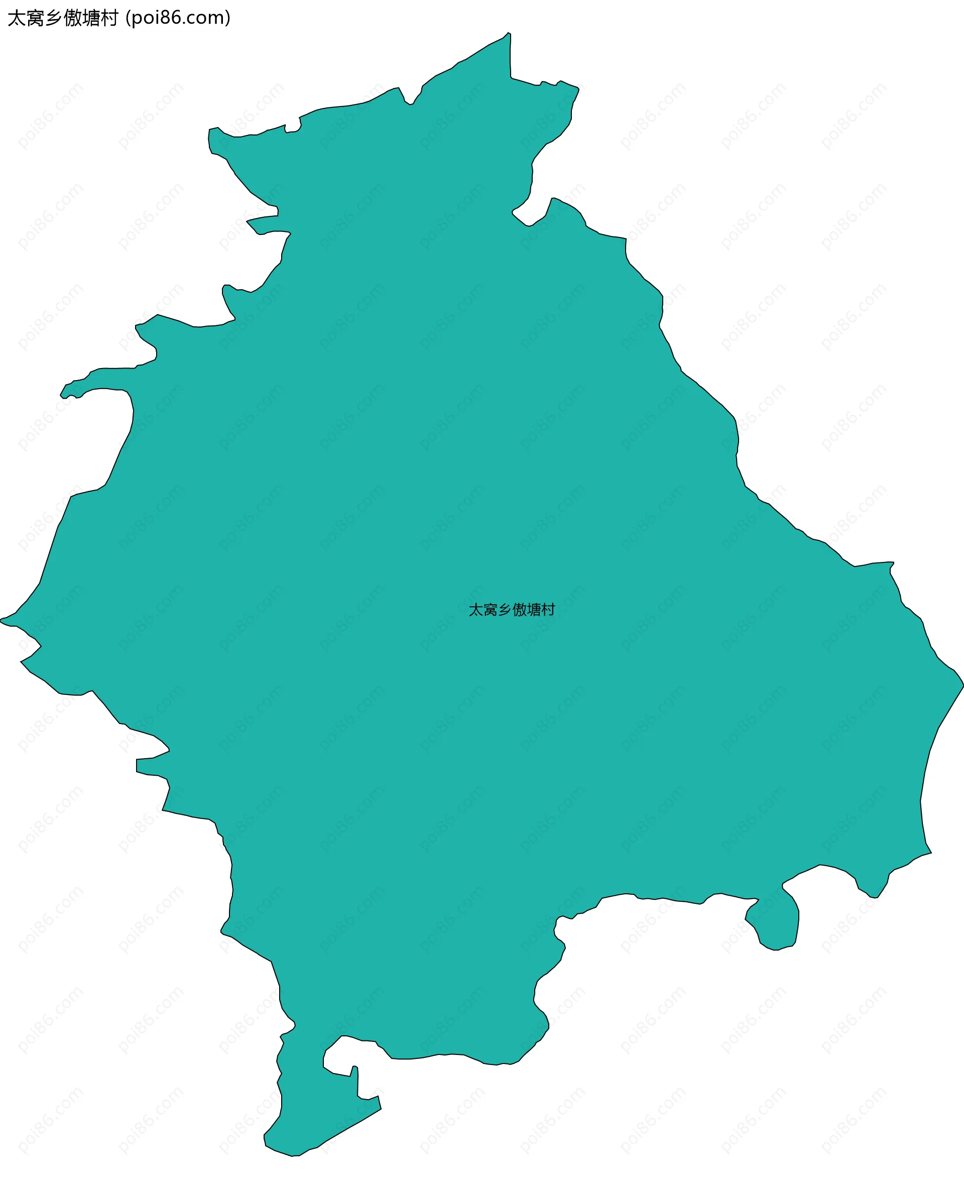 太窝乡傲塘村边界地图