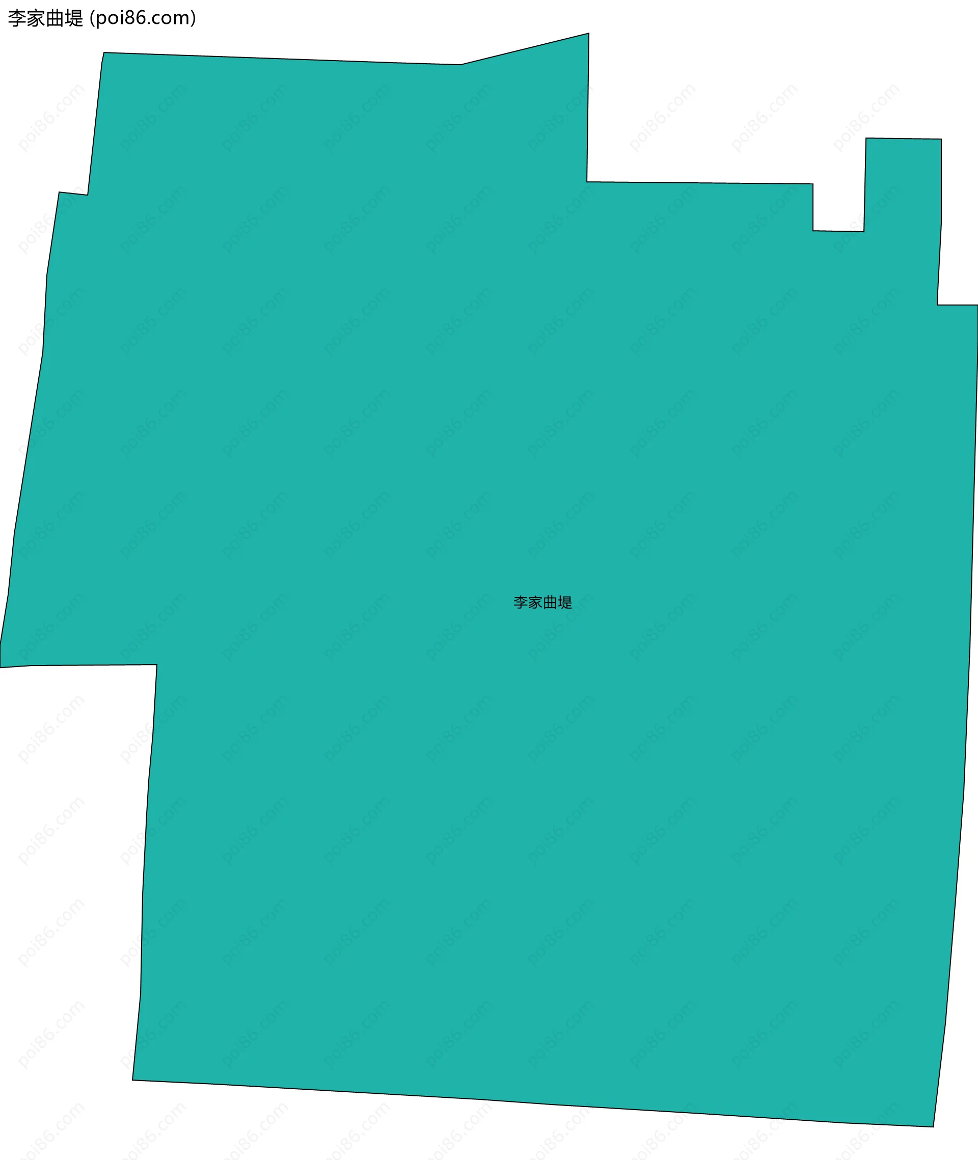 李家曲堤边界地图