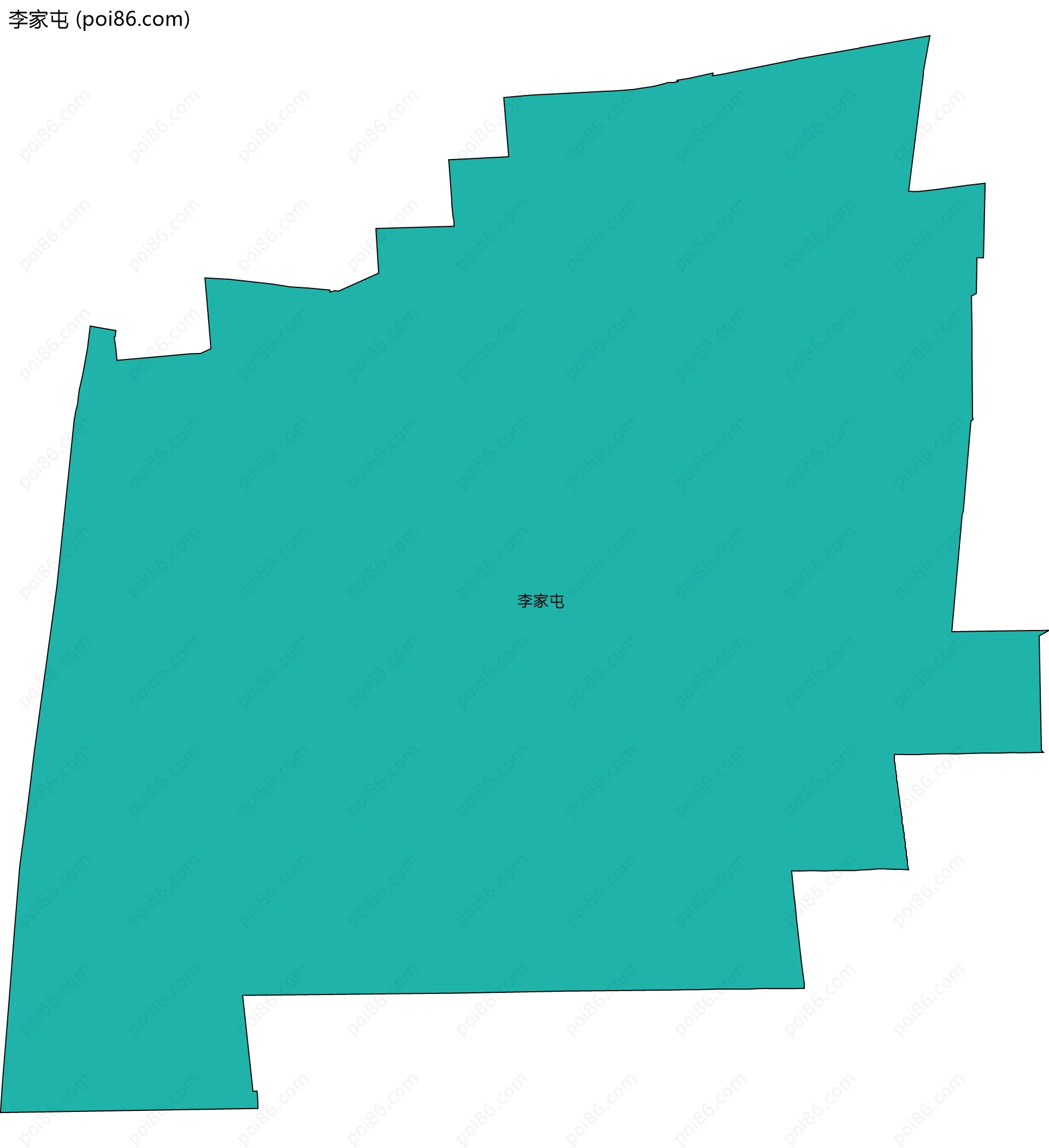 李家屯边界地图