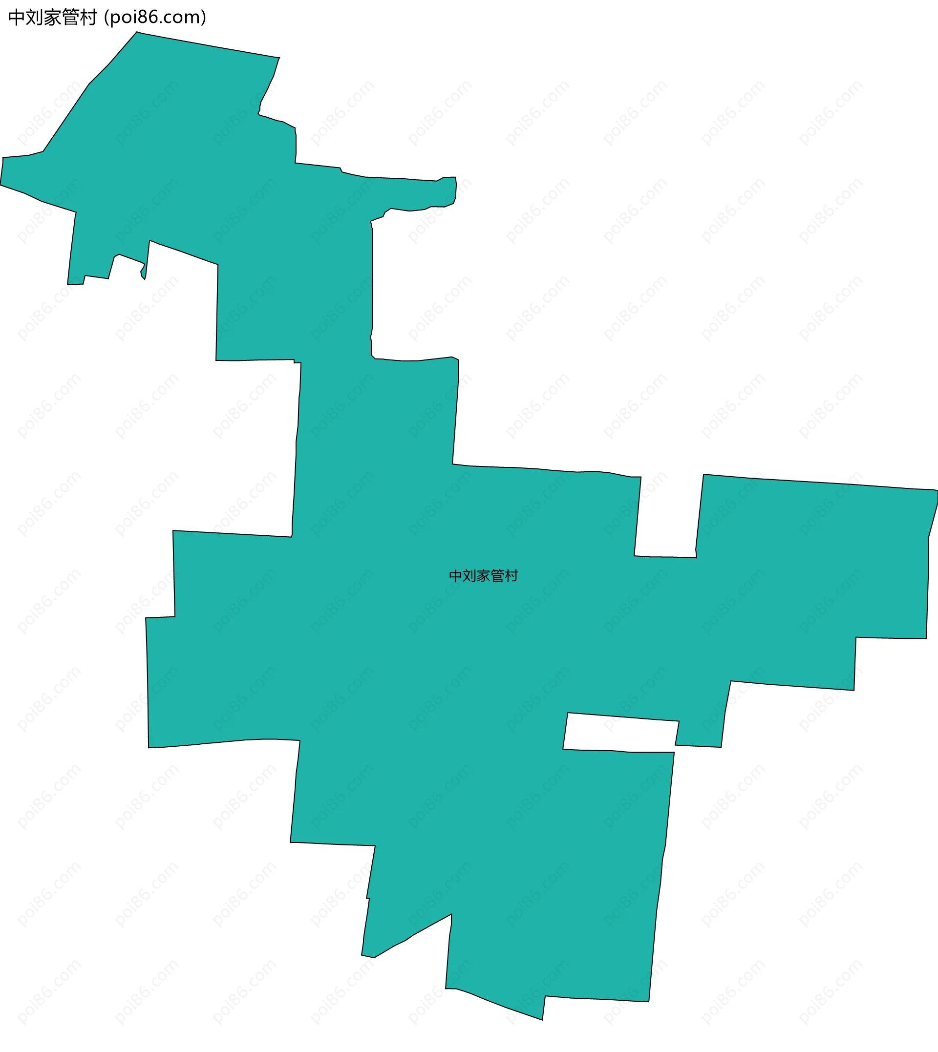 中刘家管村边界地图