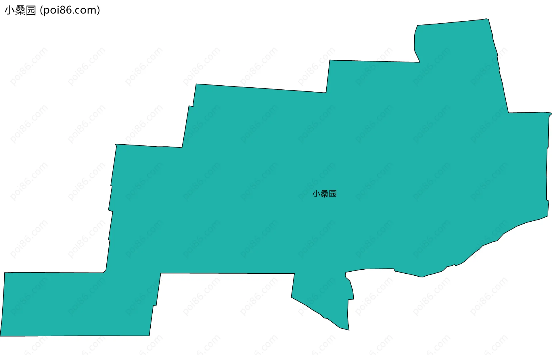 小桑园边界地图