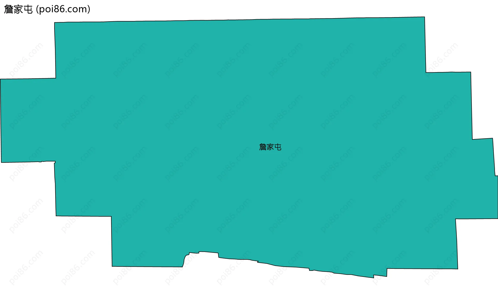 詹家屯边界地图